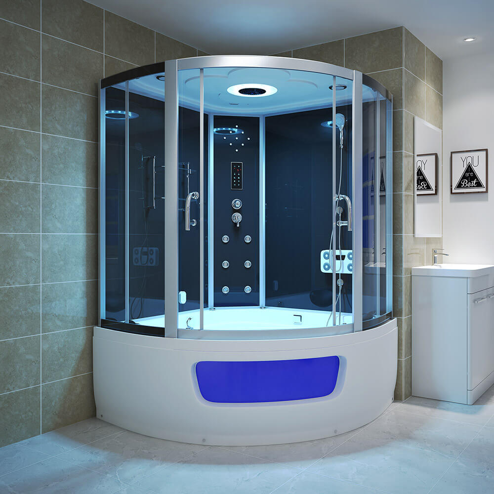 HOME DELUXE Dampfdusche EXCLUSIVE, schwarz - Bild 1