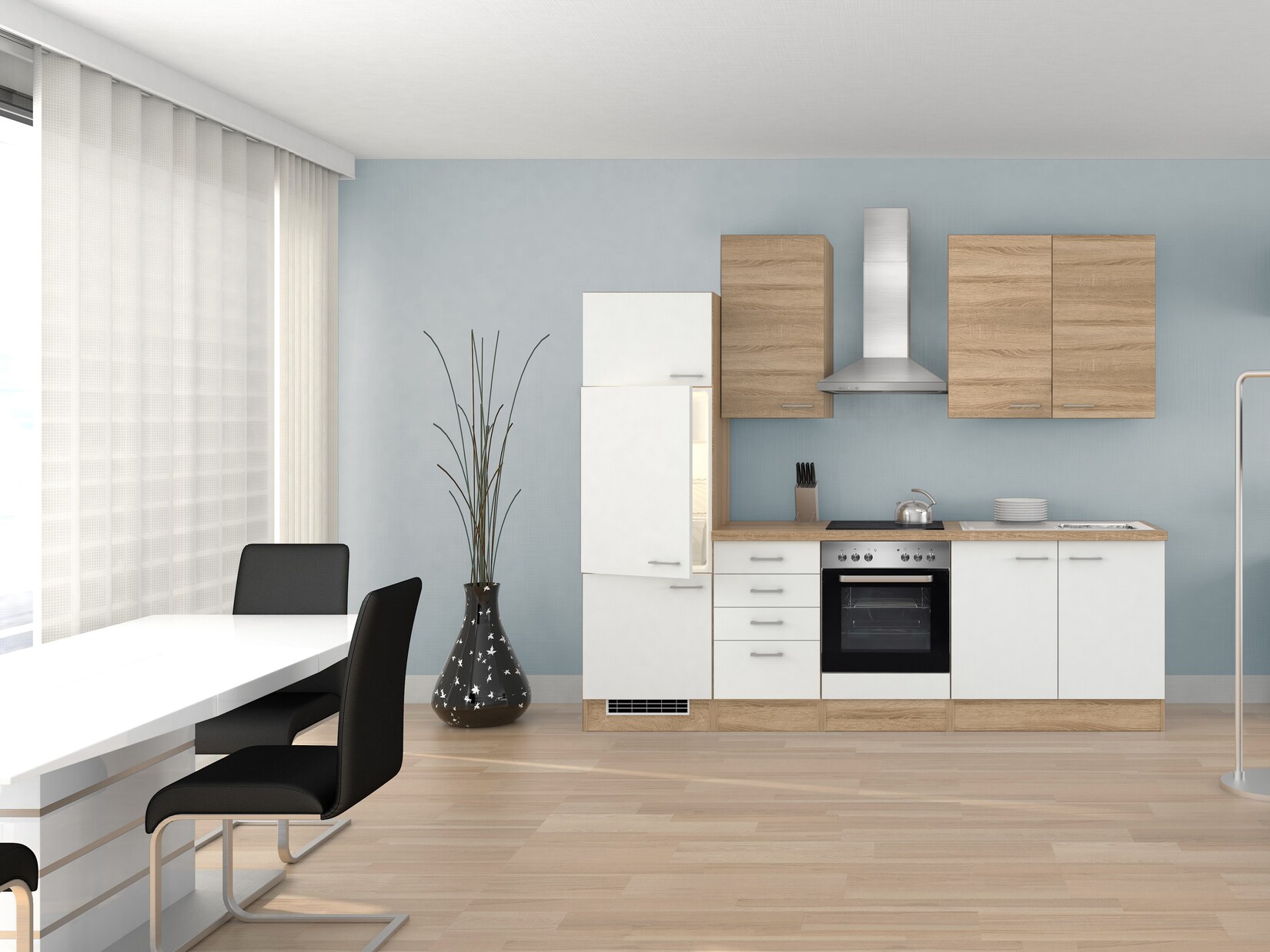 Flex-Well Küchenzeile G-270-2210 + Haube 6091 Samoa 270 cm | 04047584053479