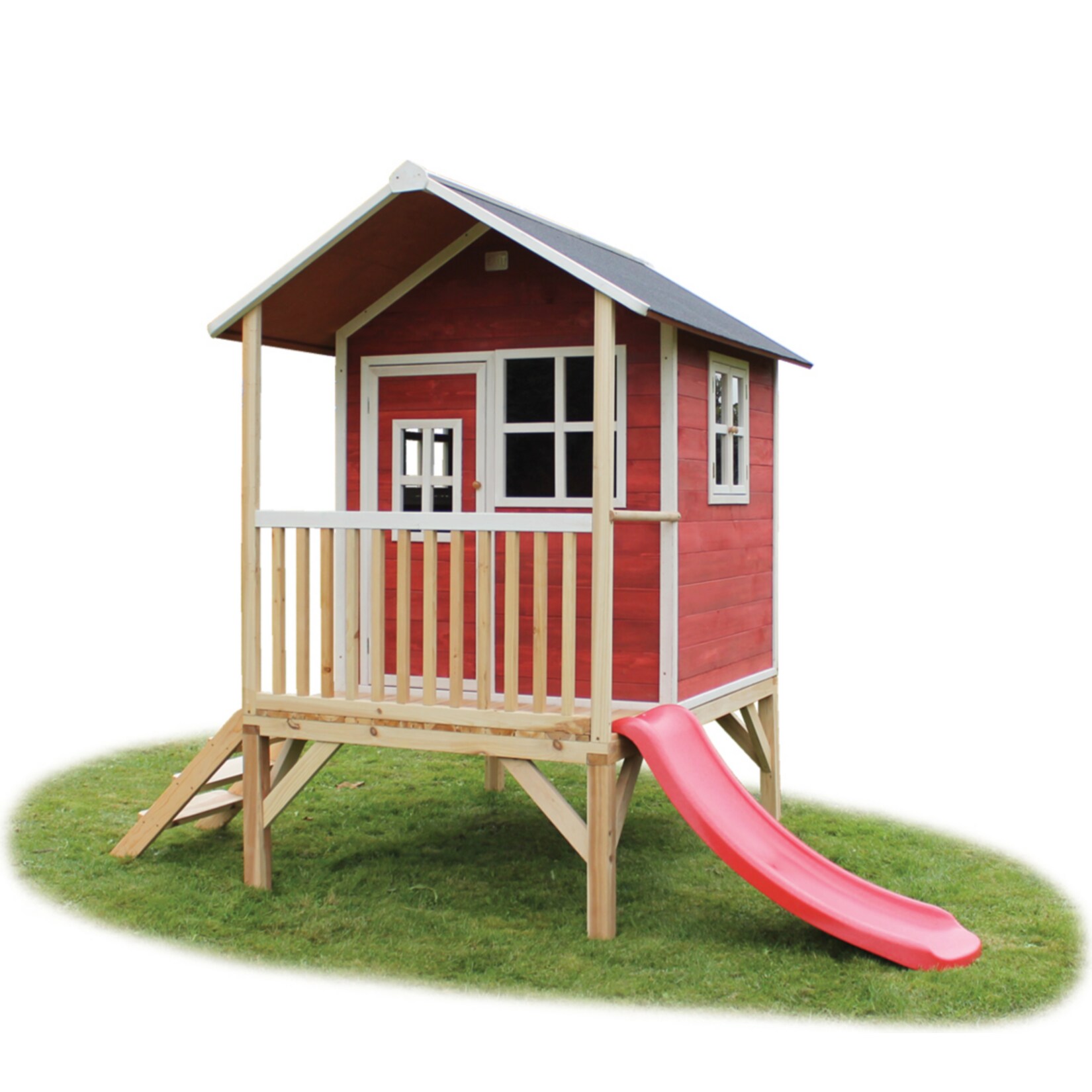 EXIT Loft 300 Holzspielhaus – rot | 08718469460281