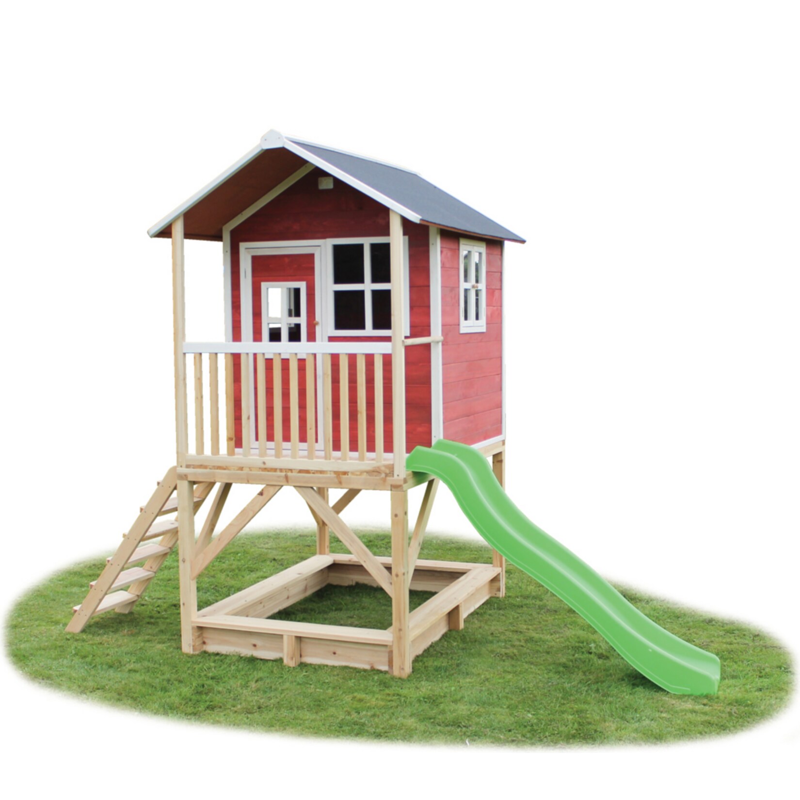 EXIT Loft 500 Holzspielhaus - rot - Bild 1