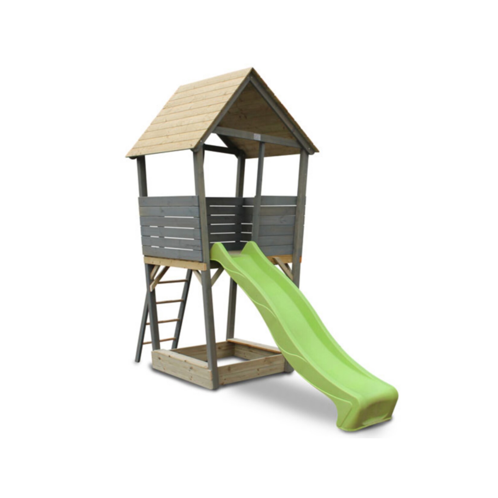 EXIT Aksent Spielturm mit Rutsche und Sandkasten - Bild 1
