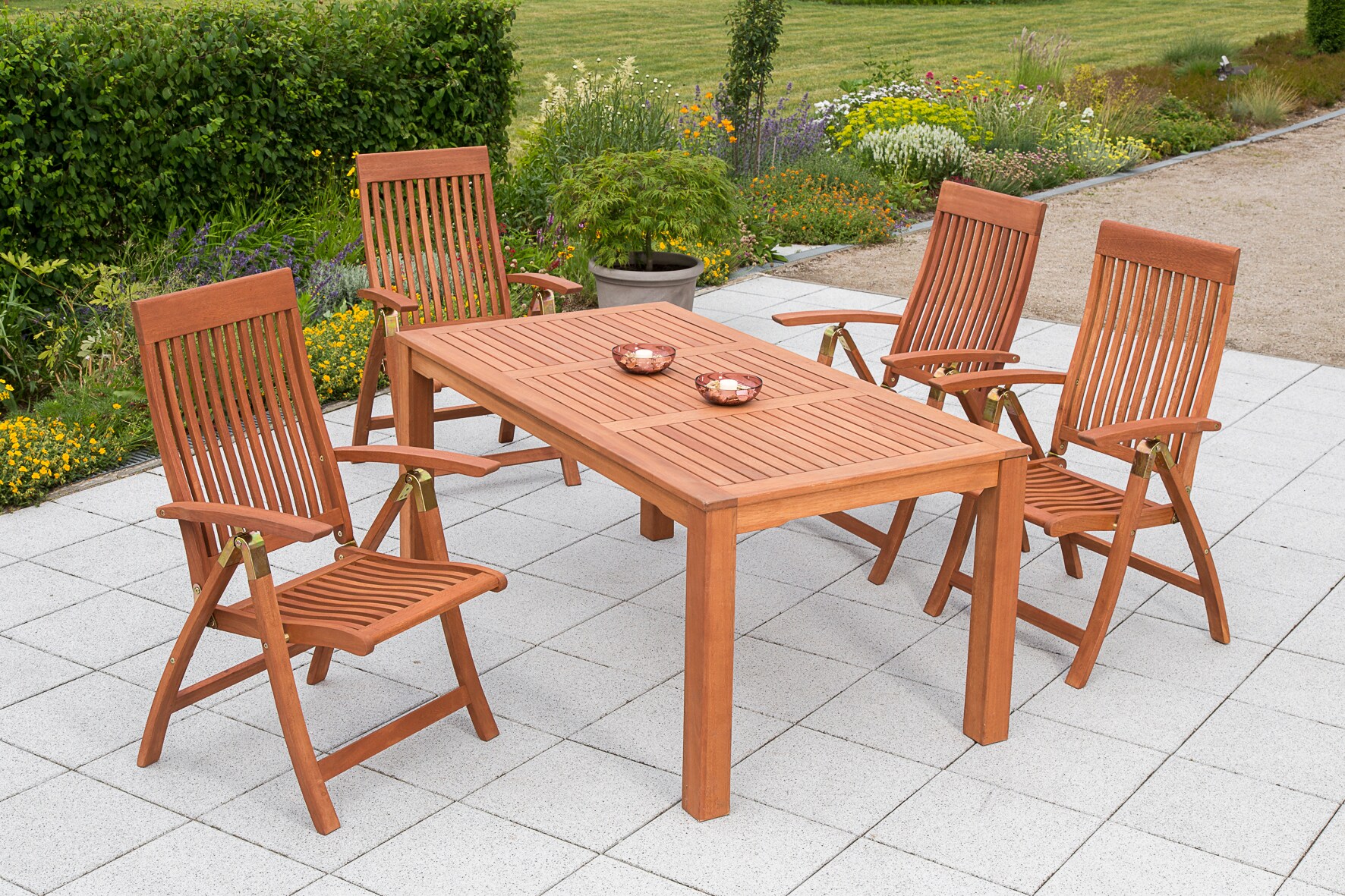 Merxx Tischgruppe Comodoro 5-tlg. inkl. Vierfu&szlig;tisch 170 x 90 cm - Bild 1