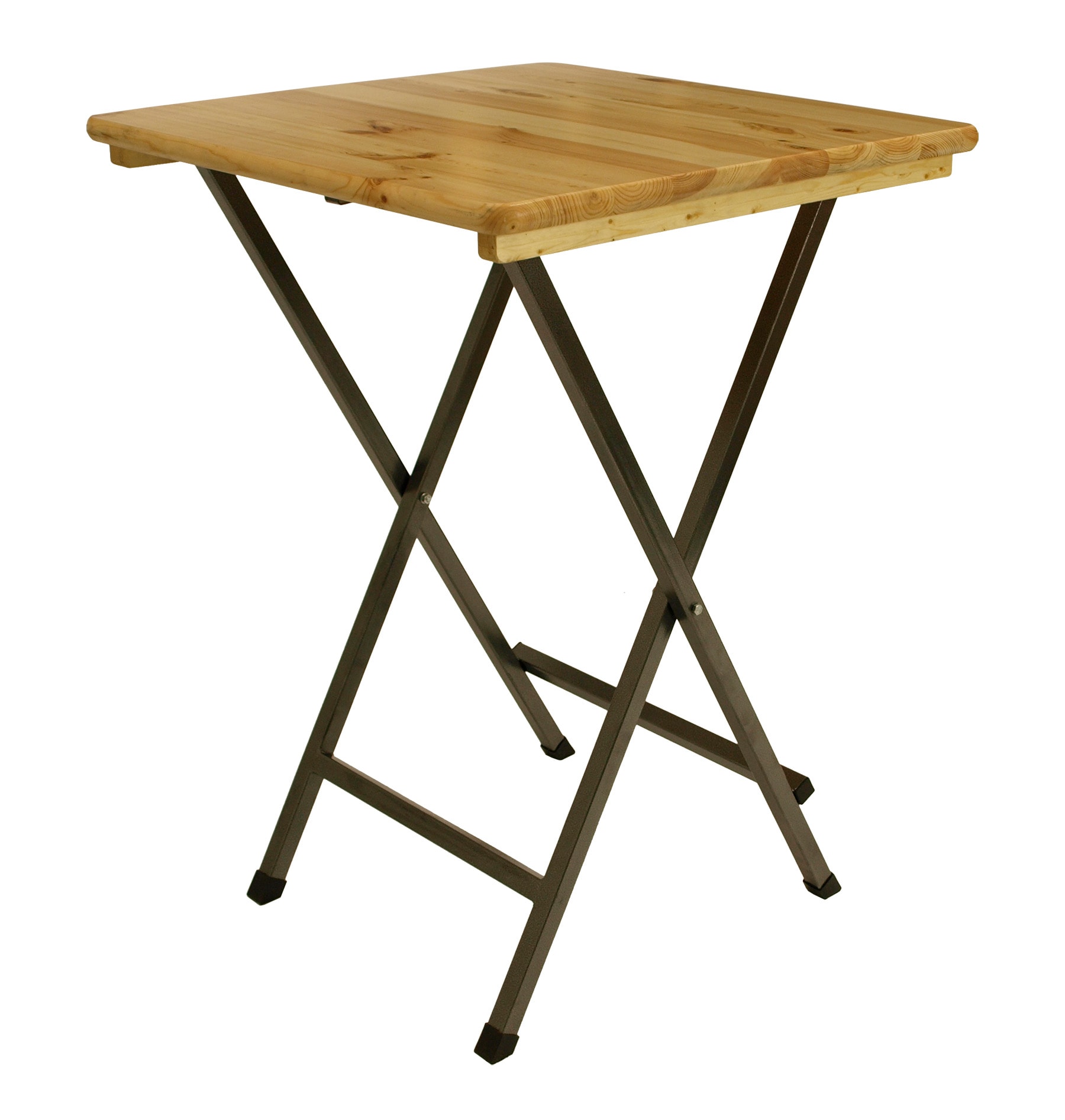 Stehtisch Z&Uuml;RICH 78x78cm quadratisch, Metall + Holz lackiert - Bild 1