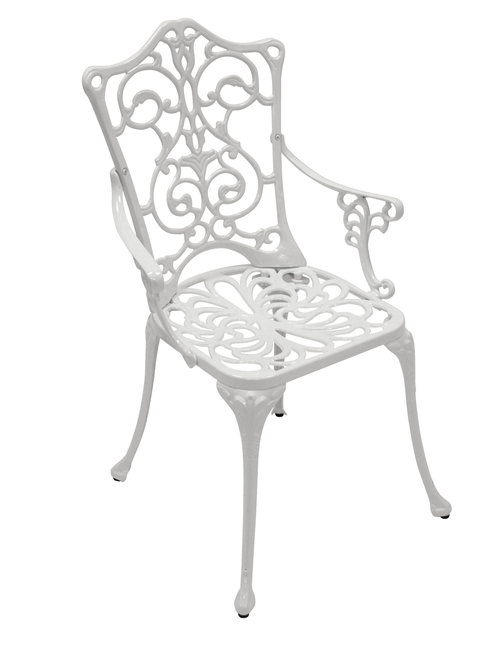 Sessel Jugendstil, Aluguss weiss - Bild 1