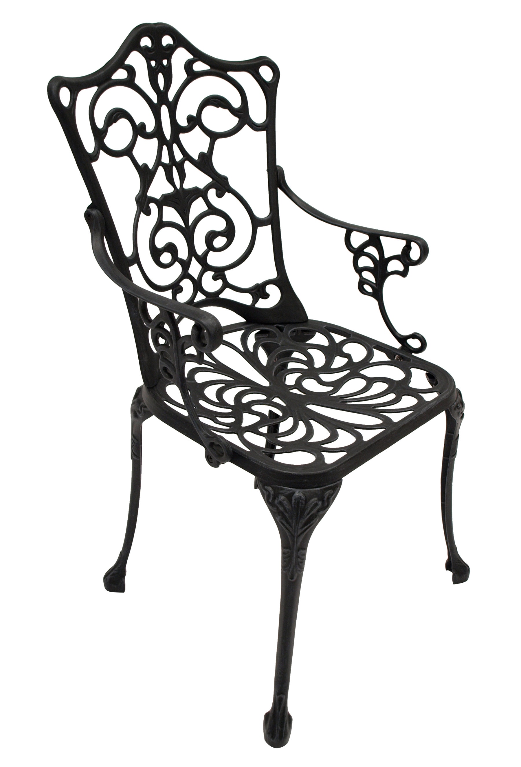 Sessel Jugendstil, Aluguss grau antik - Bild 1