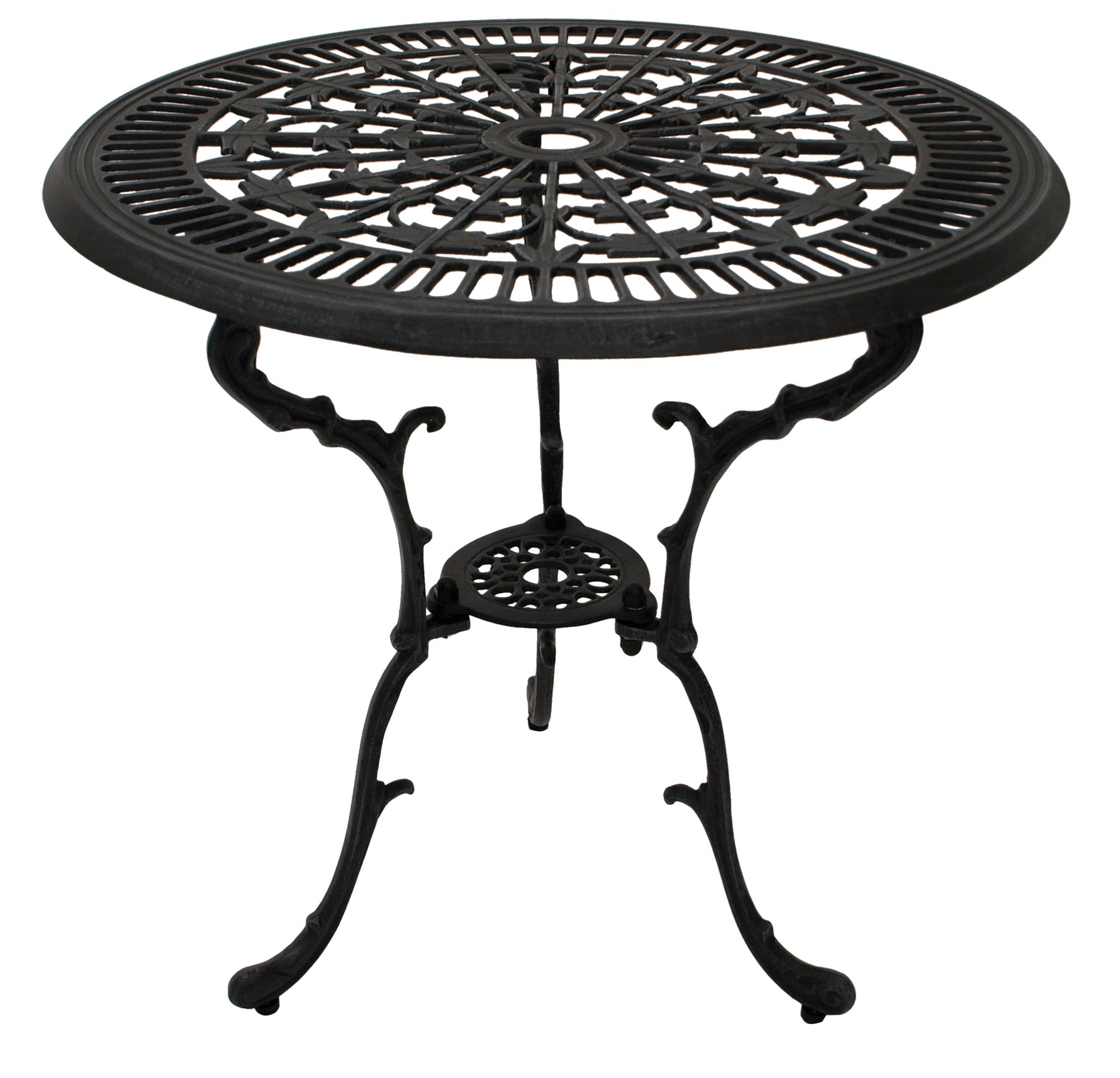 Tisch Jugendstil 70cm rund, Aluguss grau antik - Bild 1