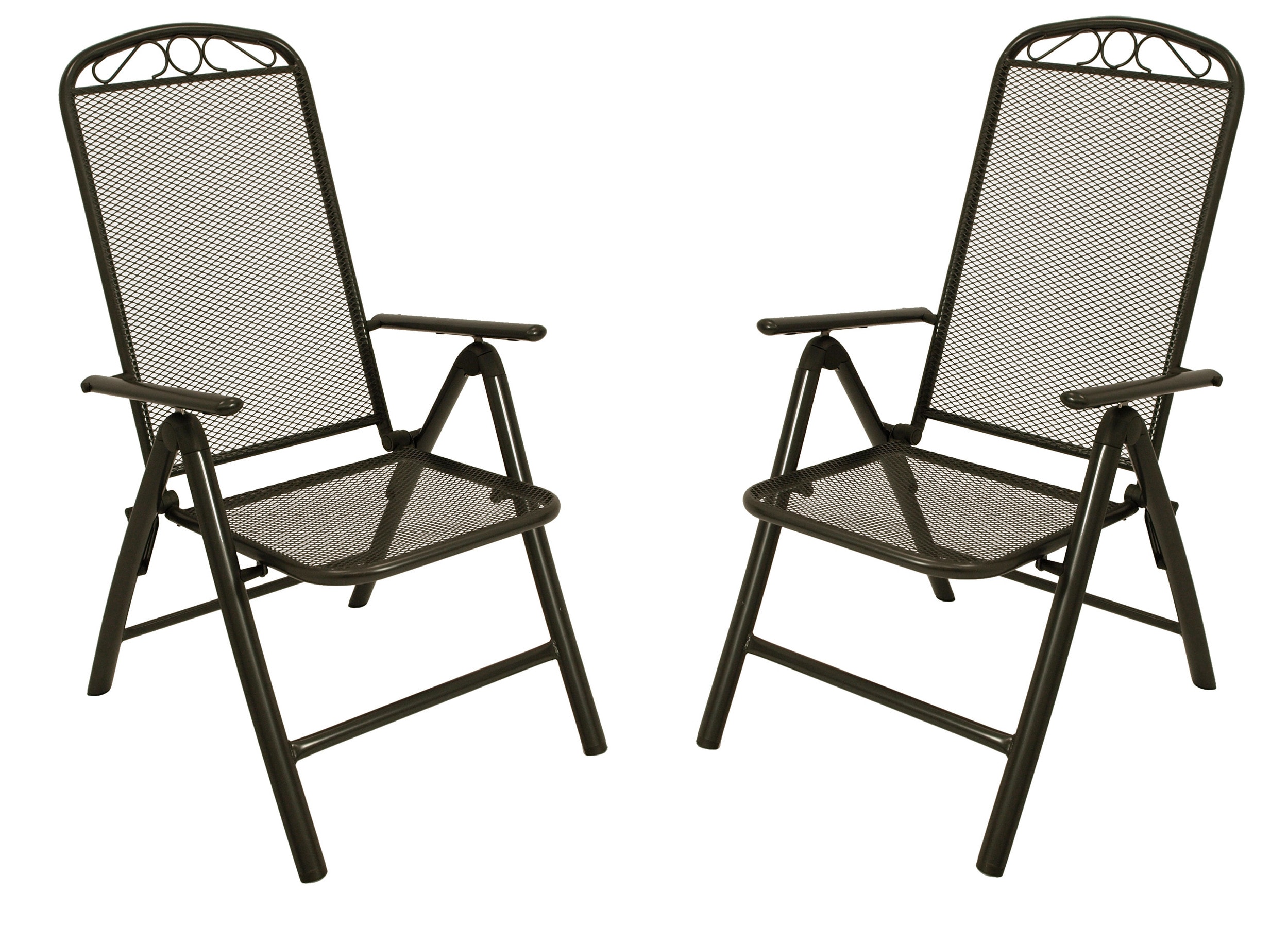 Klappsessel CLASSIC, Streckmetall anthrazit, 2-er Set - Bild 1