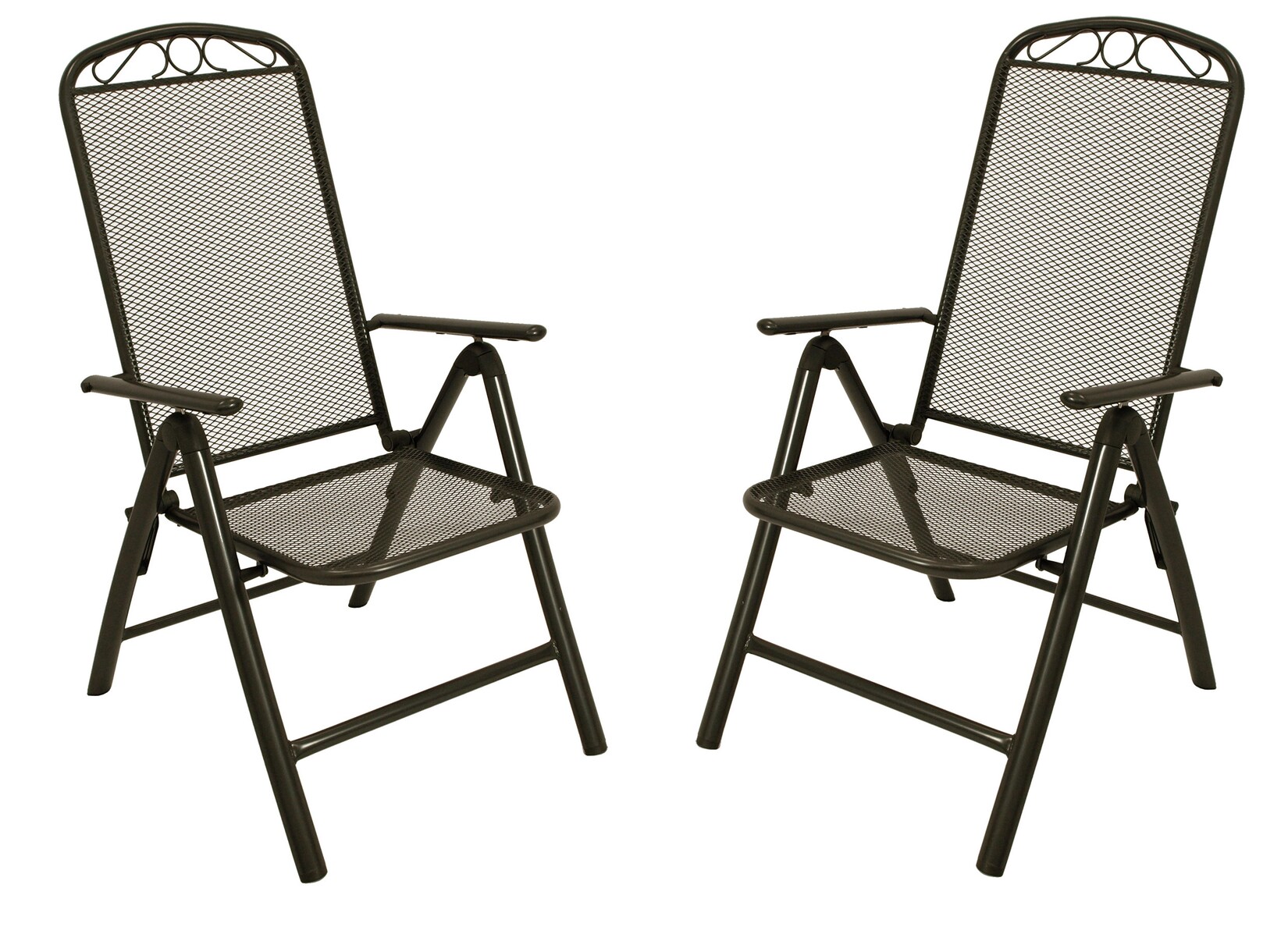Klappsessel CLASSIC, Streckmetall anthrazit, 2-er Set
