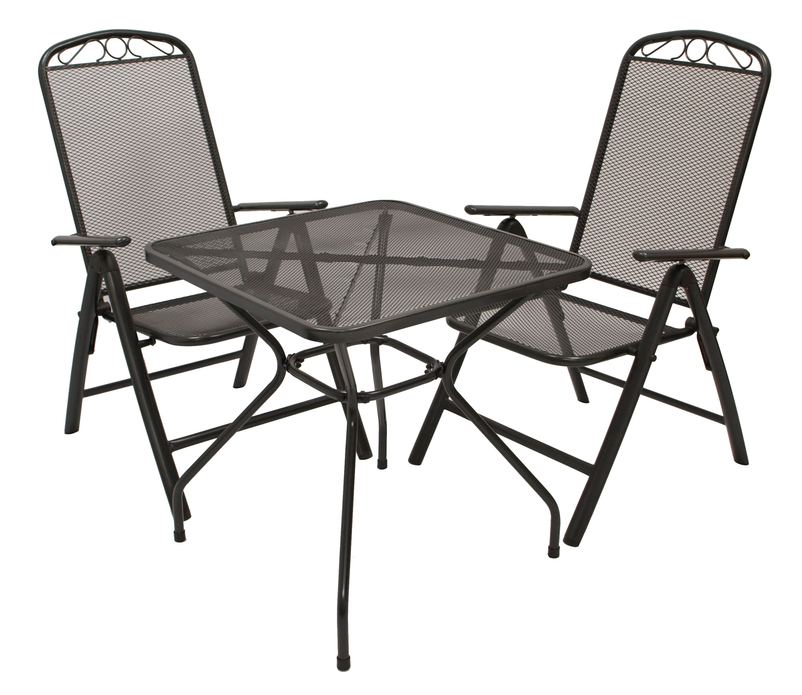 Garnitur CLASSIC 3-teilig, Streckmetall anthrazit - Bild 1