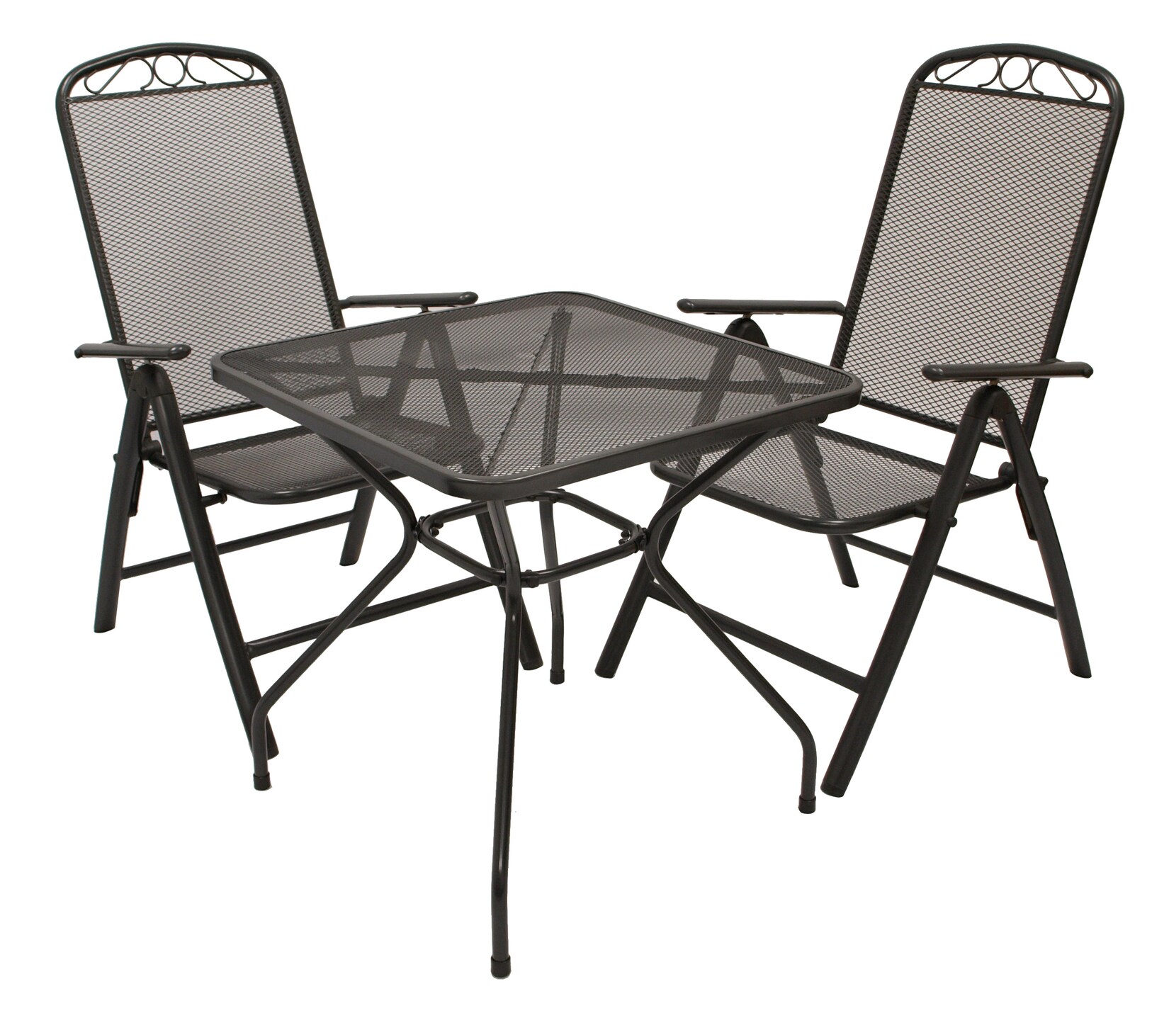 Garnitur CLASSIC 3-teilig, Streckmetall anthrazit