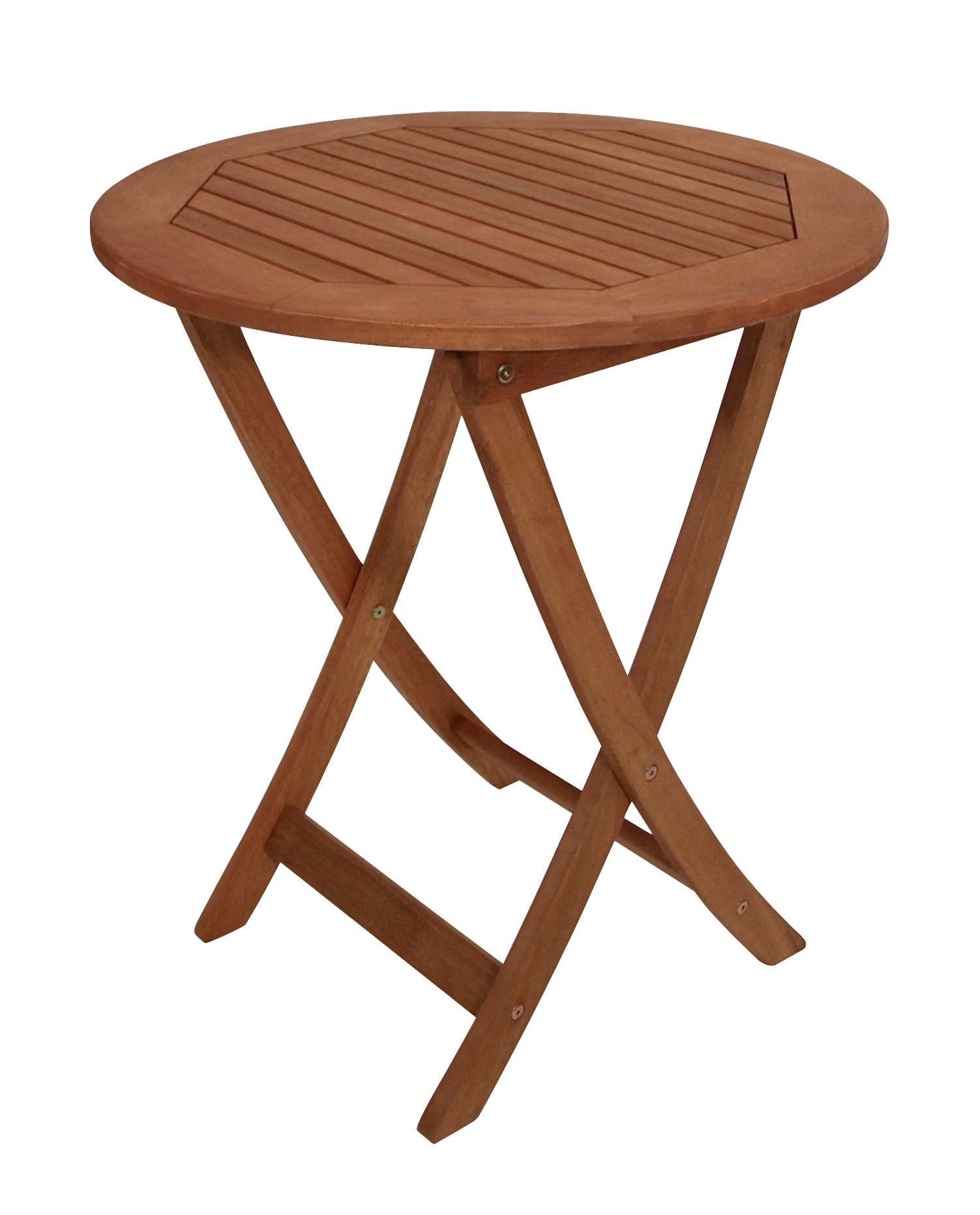 Klapptisch RIO 65cm rund, Eukalyptus ge&ouml;lt - Bild 1