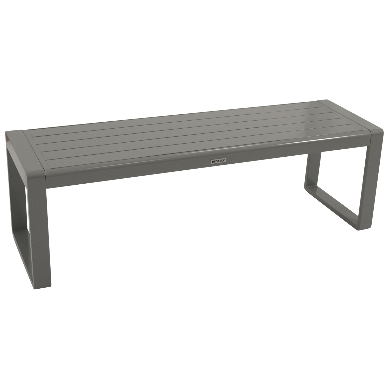 Hockerbank BRESCIA 3-sitzer, Aluminium silbergrau - Bild 1