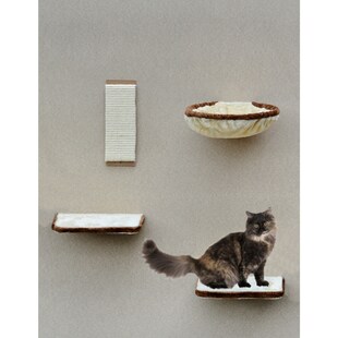 Silvio Design Katzen-Kletterwand 4-teilig beige-braun - Bild 1