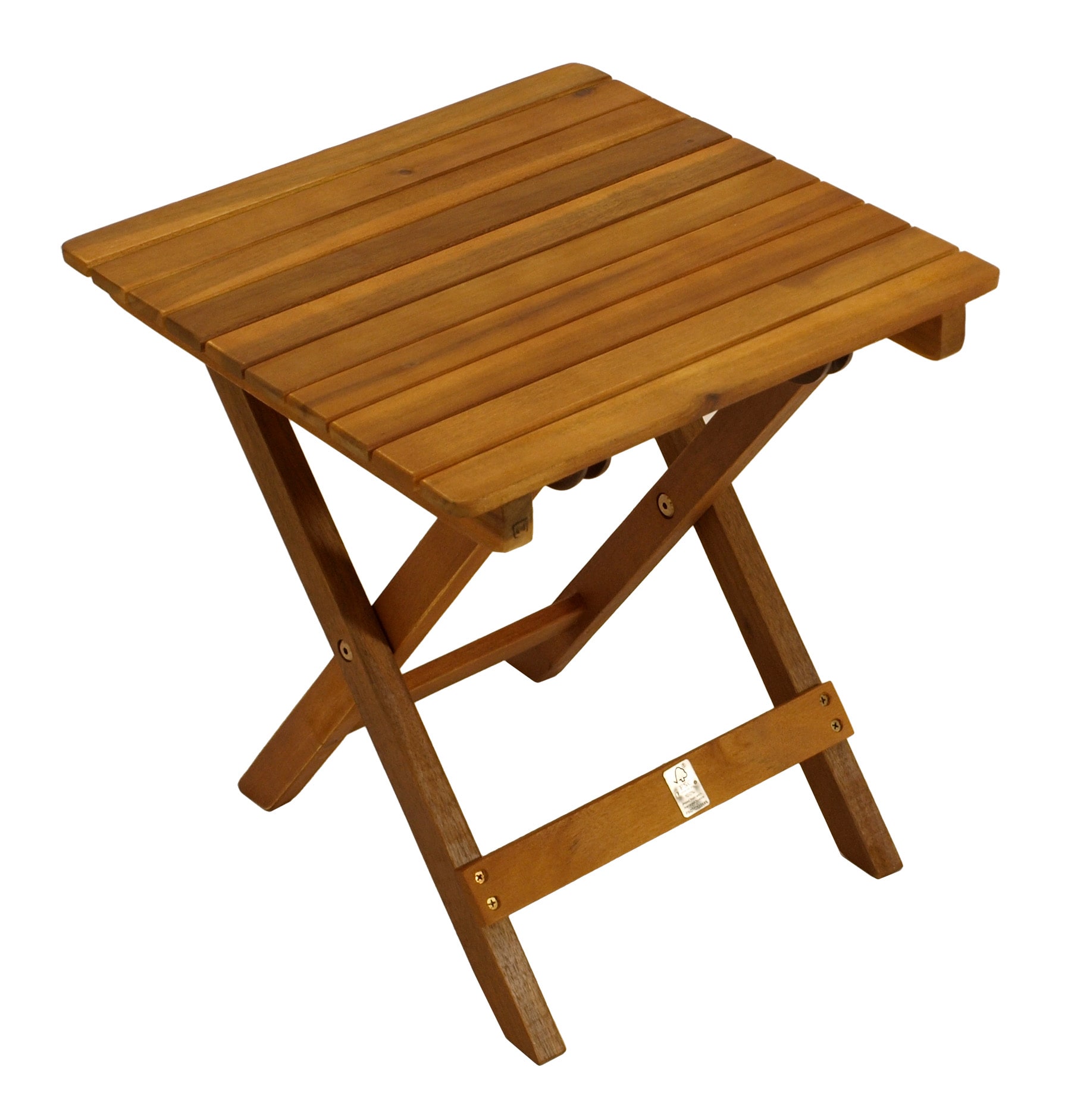 Klapp - Beistelltisch MARA 38x38cm, Akazie ge&ouml;lt - Bild 1