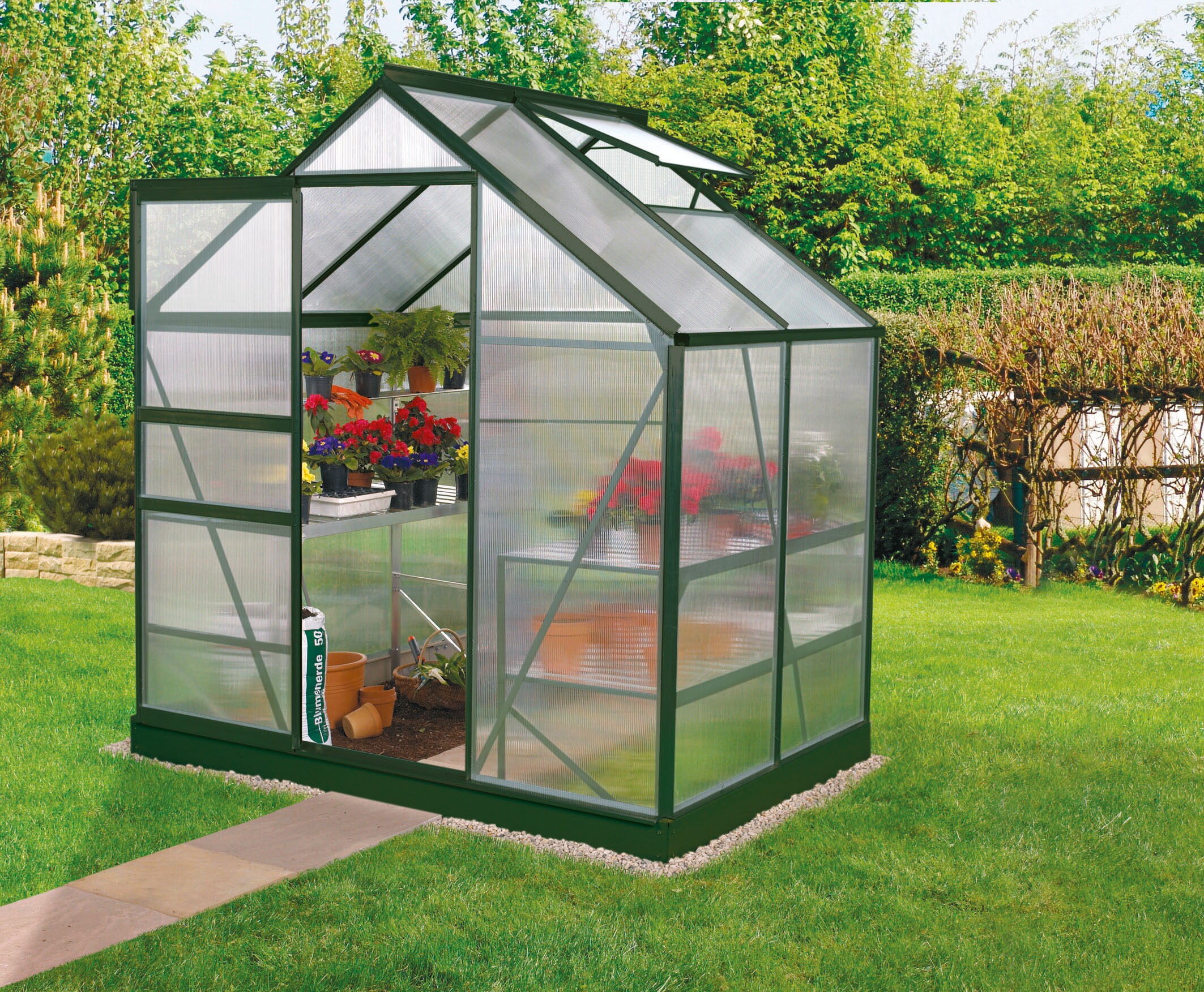 Vitavia Venus 2500 Gew&auml;chshaus 6mm HKP gr&uuml;n - Bild 1