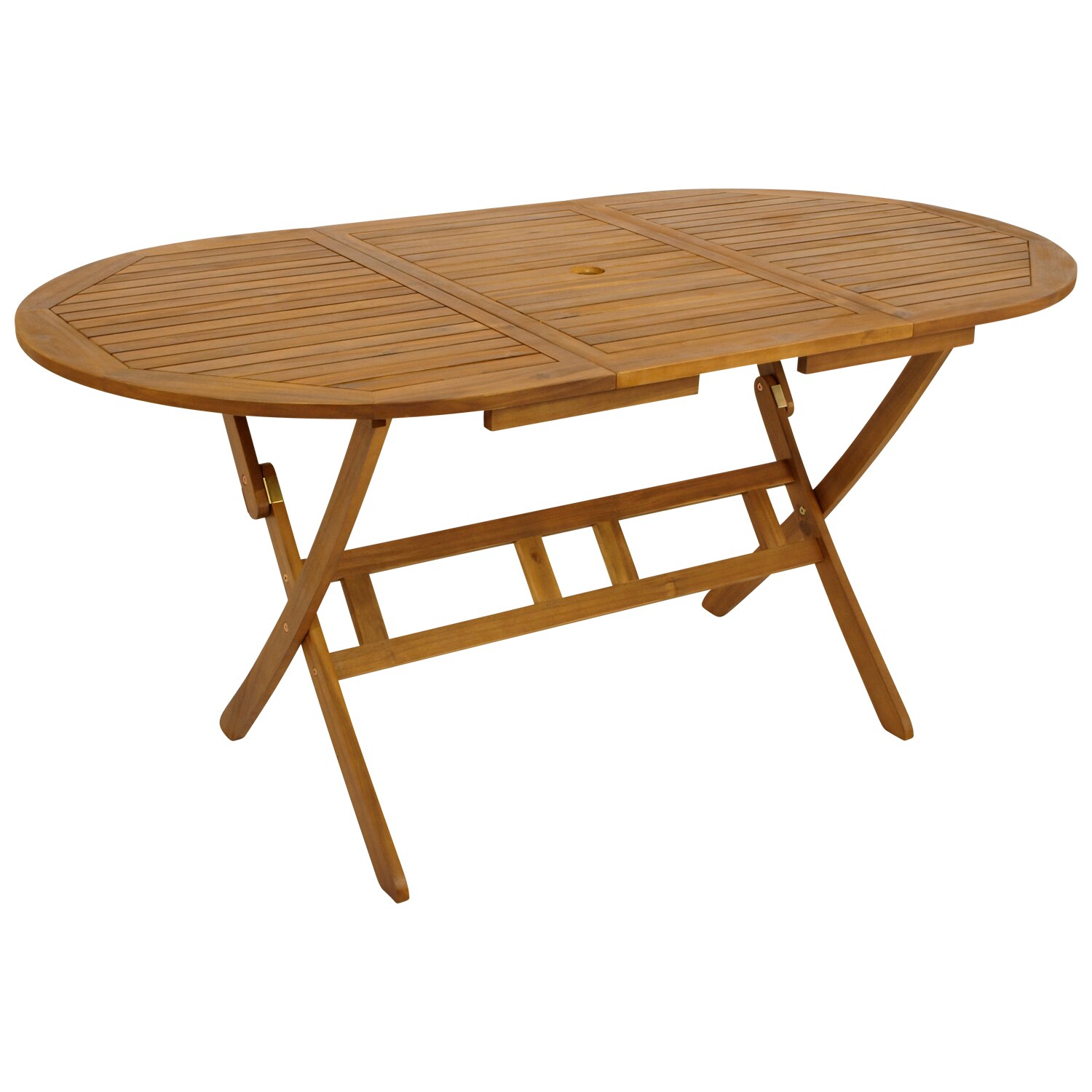 Klapptisch BENITA 85x160cm oval, Akazie geölt