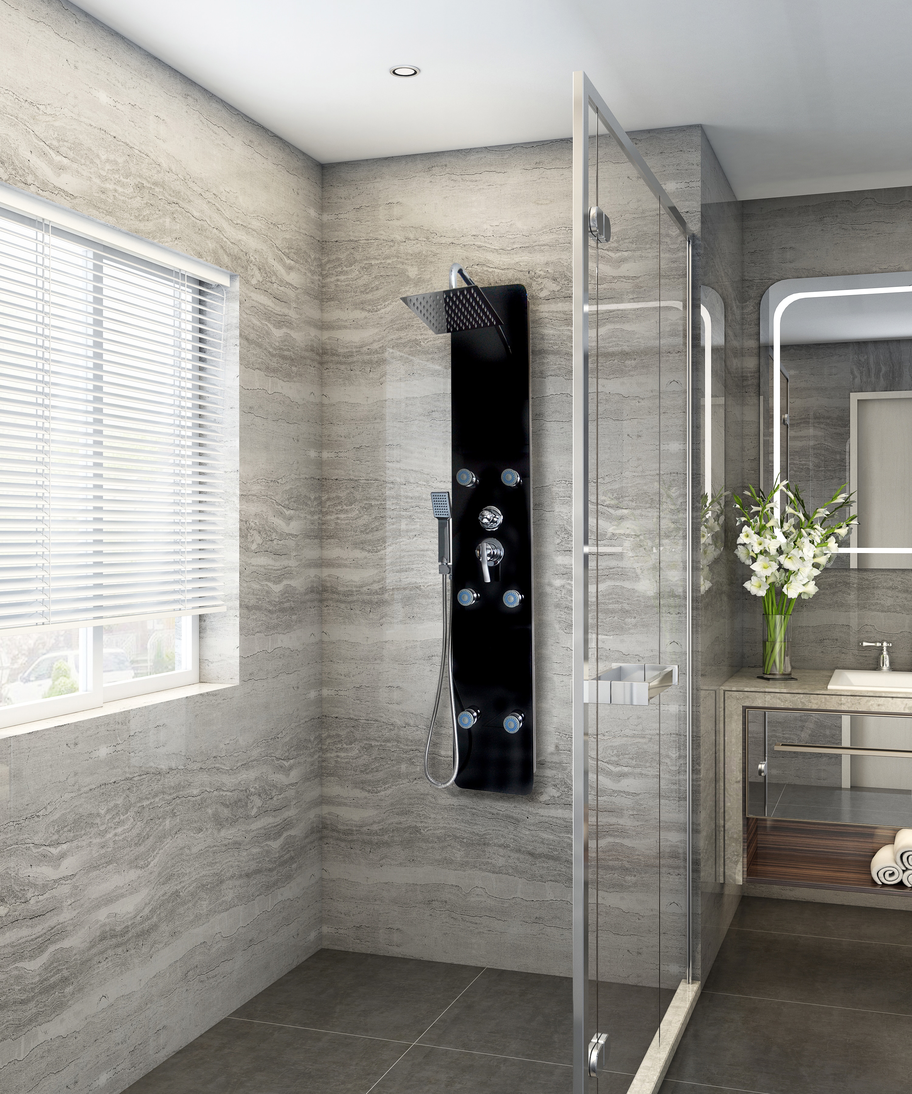 HOME DELUXE Duschpaneel &raquo;Dive&laquo; | versch. Farben - Bild 1