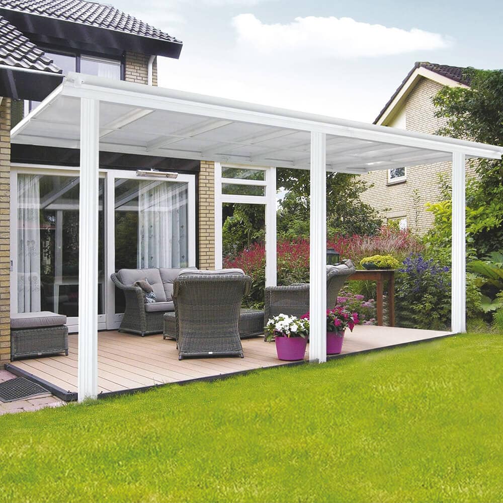 HOME DELUXE Terrassen&uuml;berdachung SOLIS - 434 x 303 x 226 / 278 cm Wei&szlig; - Bild 1