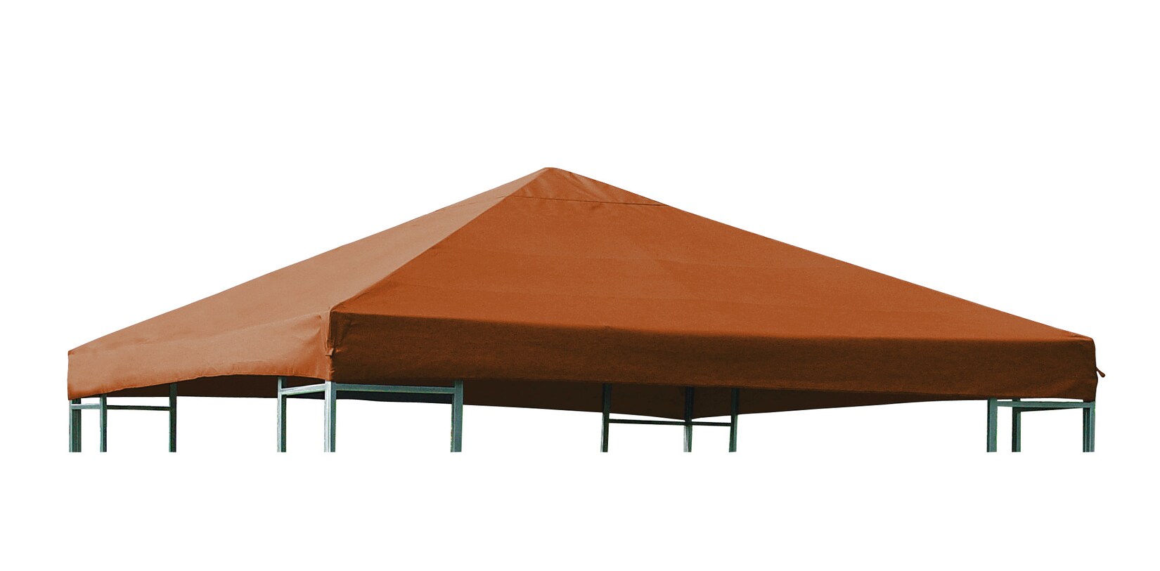 Ersatzdach für Metall- und Alupavillon 3x3 Meter terracottafarben, wasserdicht PVC-beschichtet