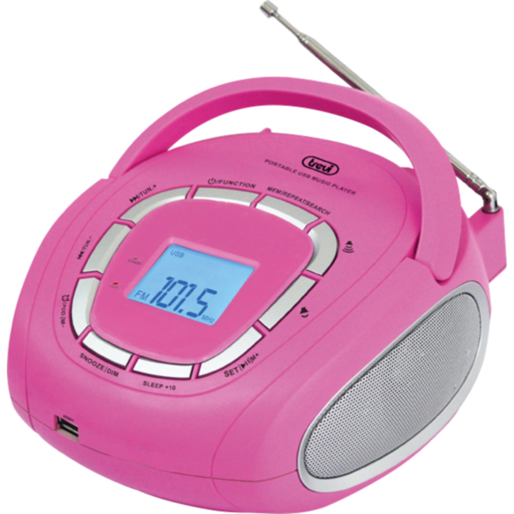 Trevi KB 508 USB Boombox mit MP3 - pink - Bild 1