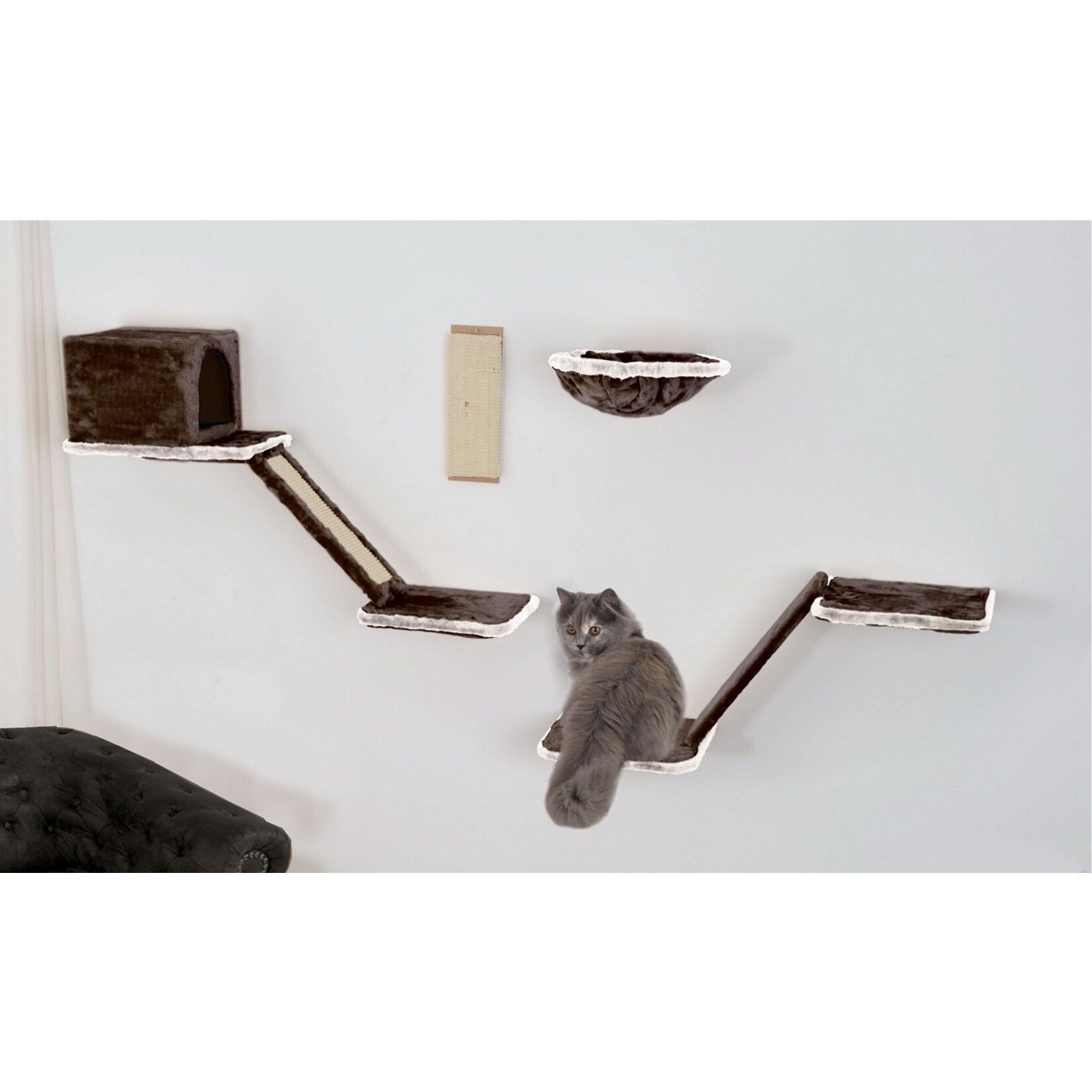 Silvio Design Katzen-Kletterwand 8-teilig grau - Bild 1