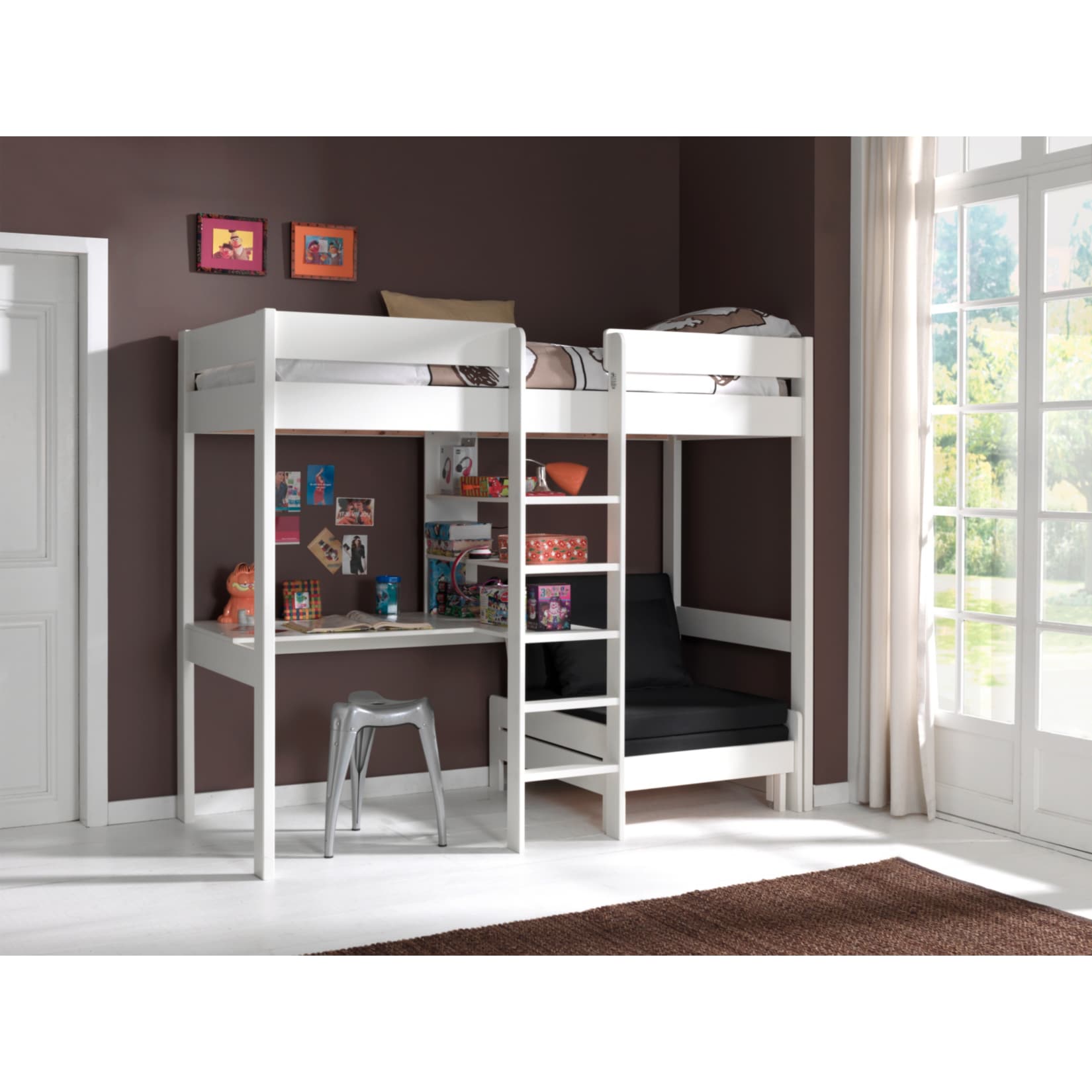 Vipack Furniture Hochbett Pino, wei&szlig; - Bild 1