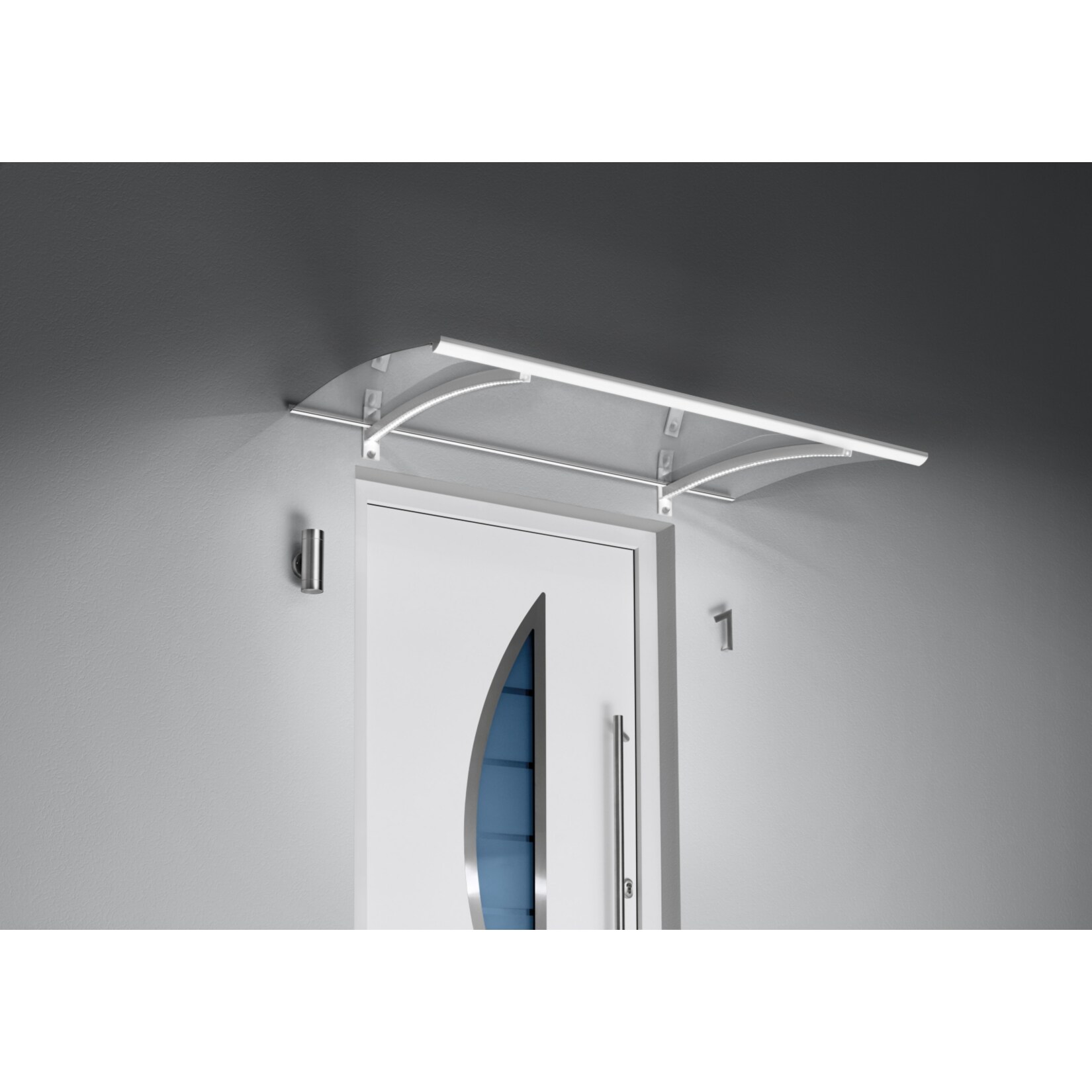 Gutta Pultvordach mit LED-Technik, 150 x 90 cm, weiß | 04003412100395