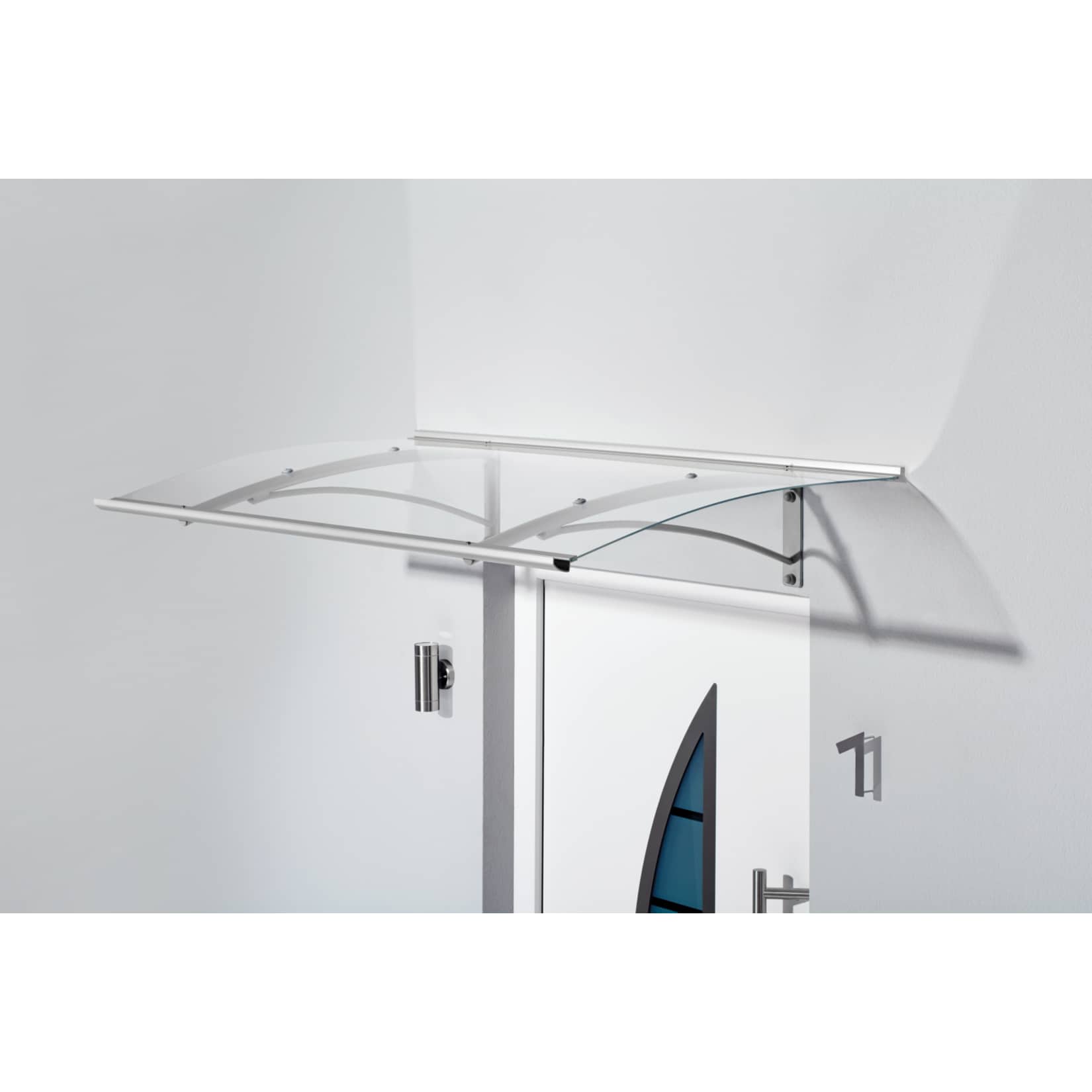 Gutta Typ PT/G Edelstahl-Pultvordach, 160 x 90 cm, gebogen - Bild 1