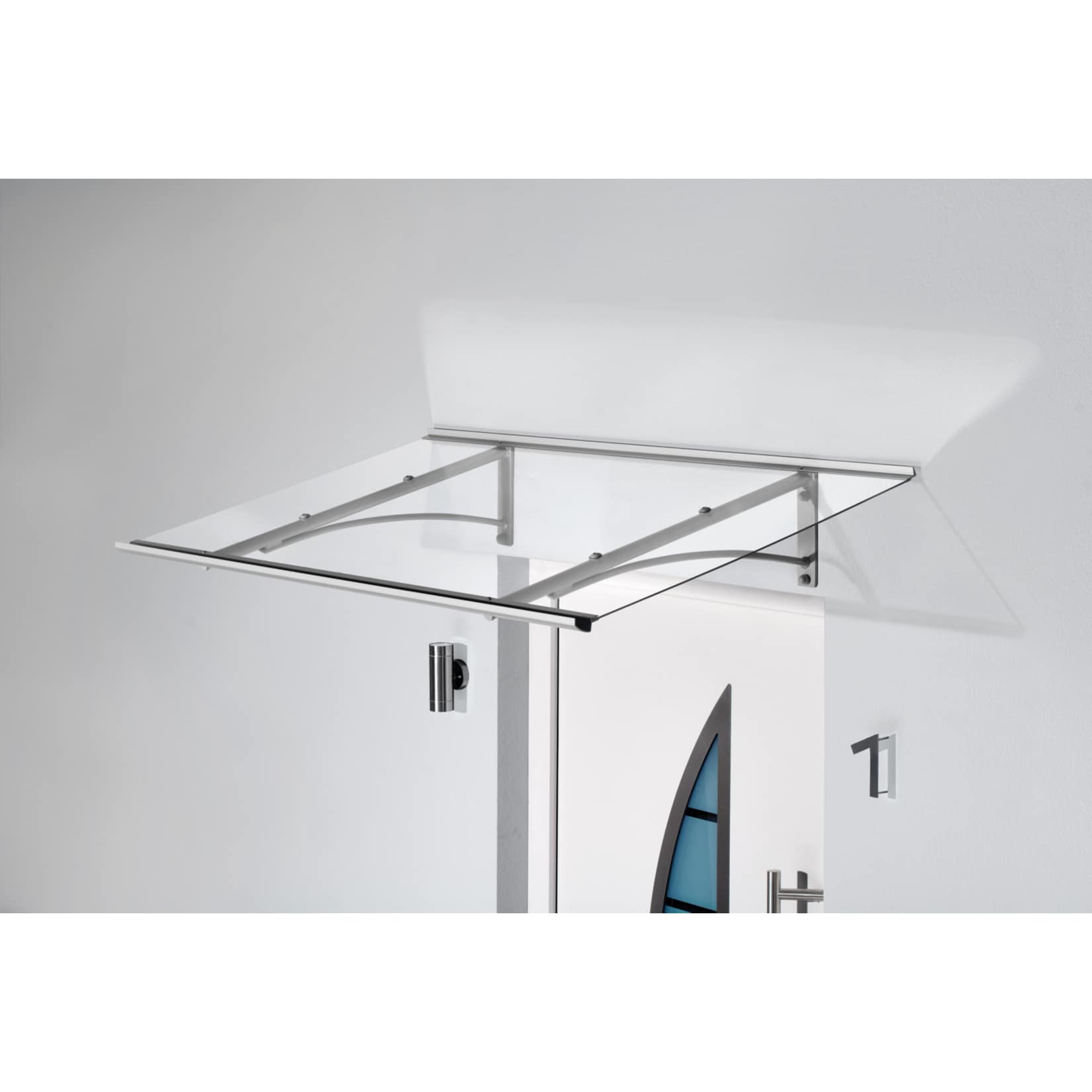 Gutta Typ PT/GR Edelstahl-Pultvordach, 160 x 90 cm, gerade - Bild 1