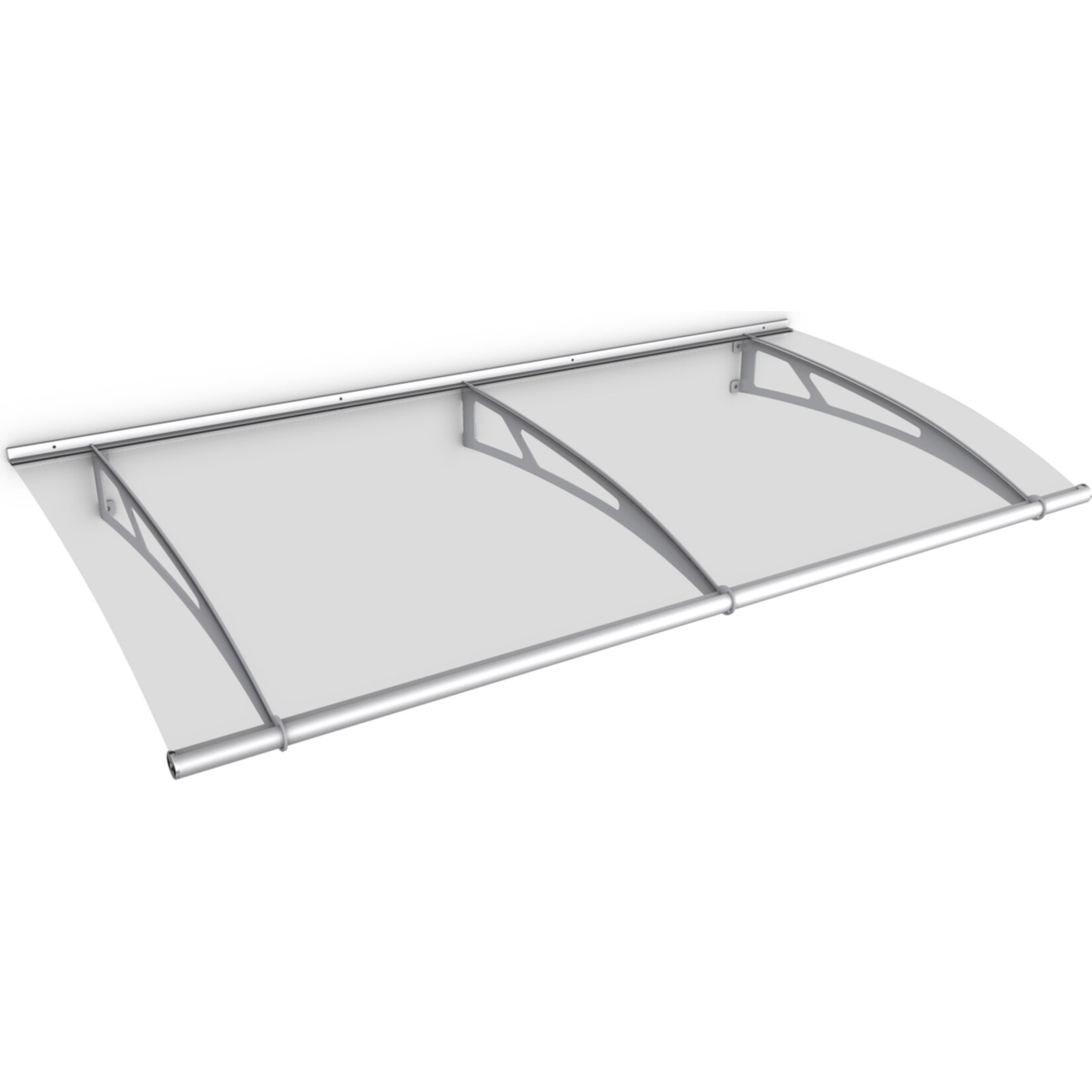 Gutta Typ L Pultvordach Edelstahl, 190 x 95 cm, klar - Bild 1