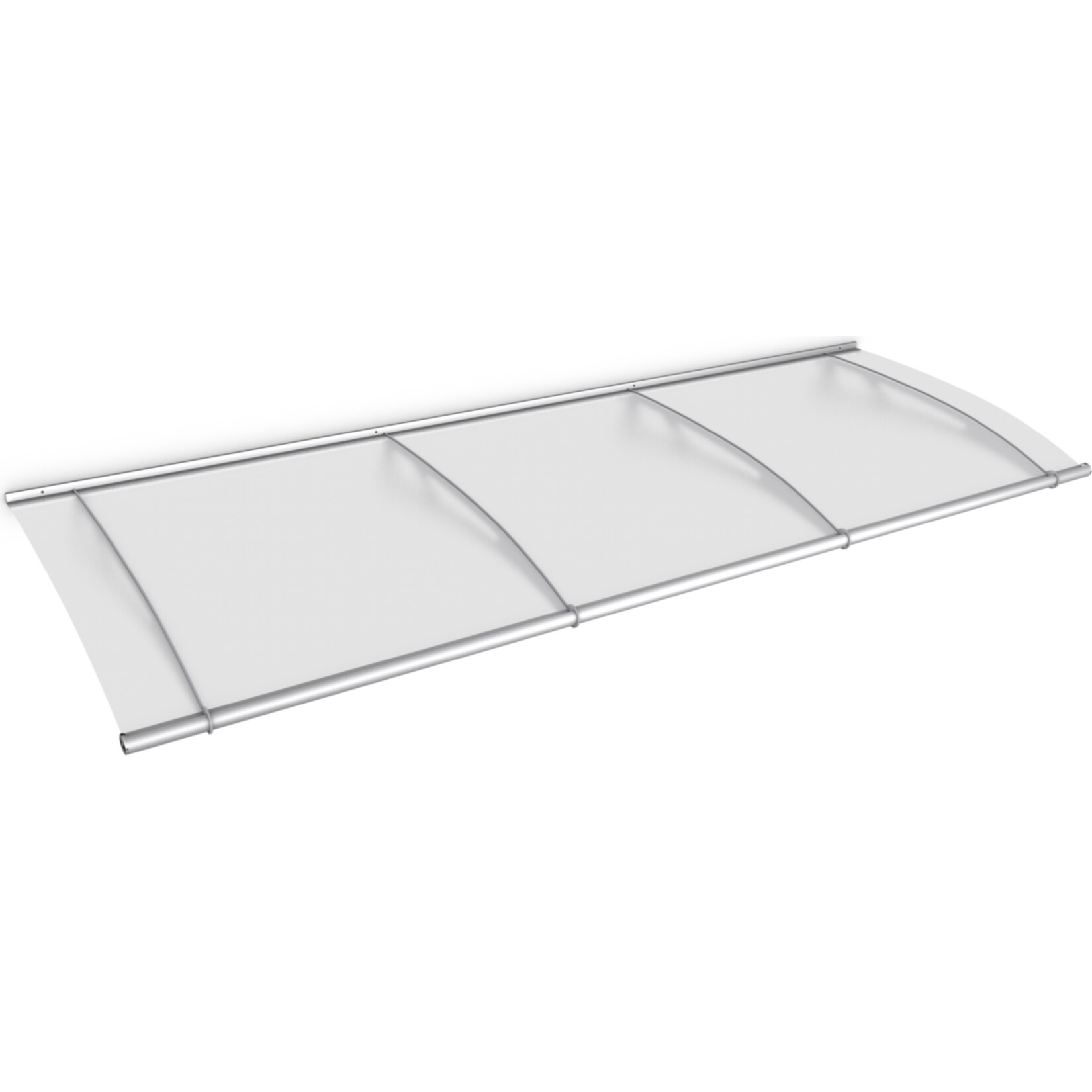 Gutta Typ L Pultvordach Edelstahl, 270 x 95 cm, satiniert weiß