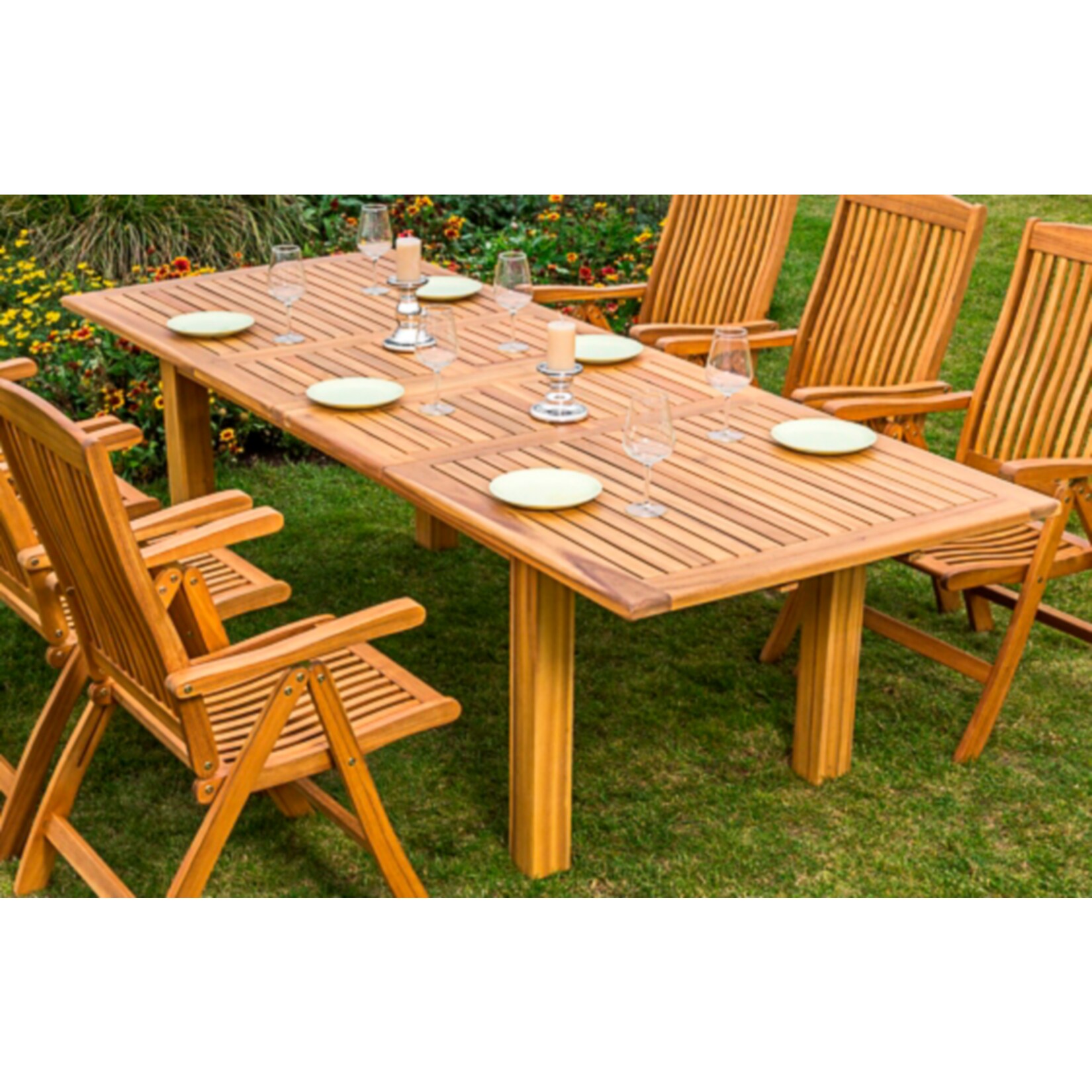 Merxx Massivholz Akazie Standardtisch 100 x 100 cm | 04033662231365