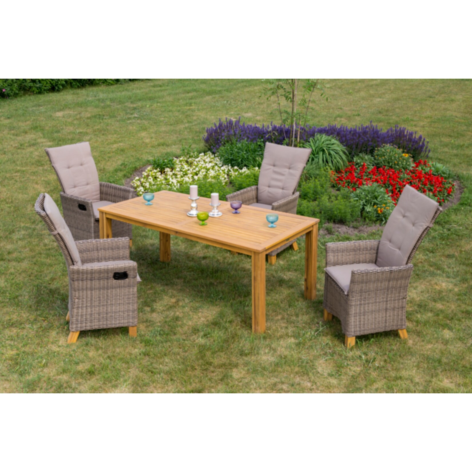 Merxx Loungegruppe Toskana mit Hochlehnersesseln, 9tlg. - Bild 1