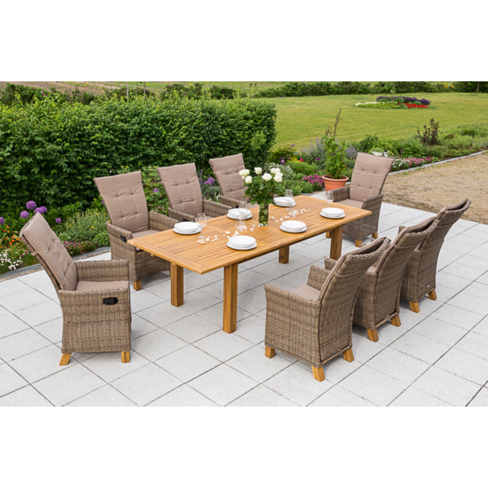 Merxx Loungegruppe Toskana mit Hochlehnersesseln, 17-tlg. | 04033662992259