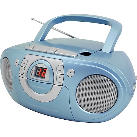 Soundmaster SCD5100BL Radio-Kassettenspieler mit CD-Spieler - hellblau - Bild 1
