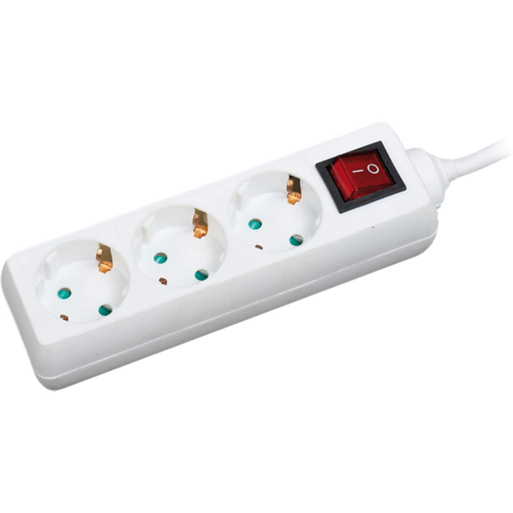 LogiLink LPS206 Steckdosenleiste 3-fach, 1,4 m - wei&szlig; - Bild 1