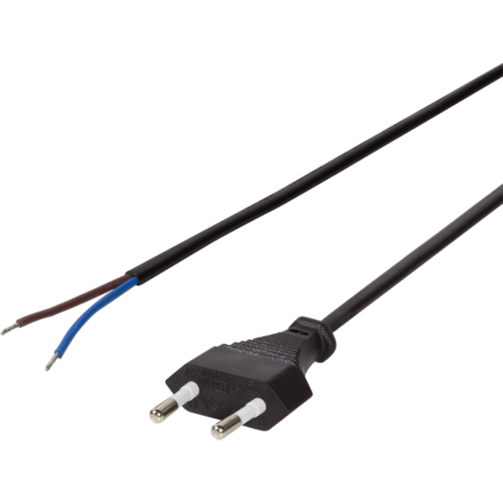 LogiLink CP137 Netzkabel Euro Stecker zu offenem Kabelende, 1.5m - schwarz - Bild 1