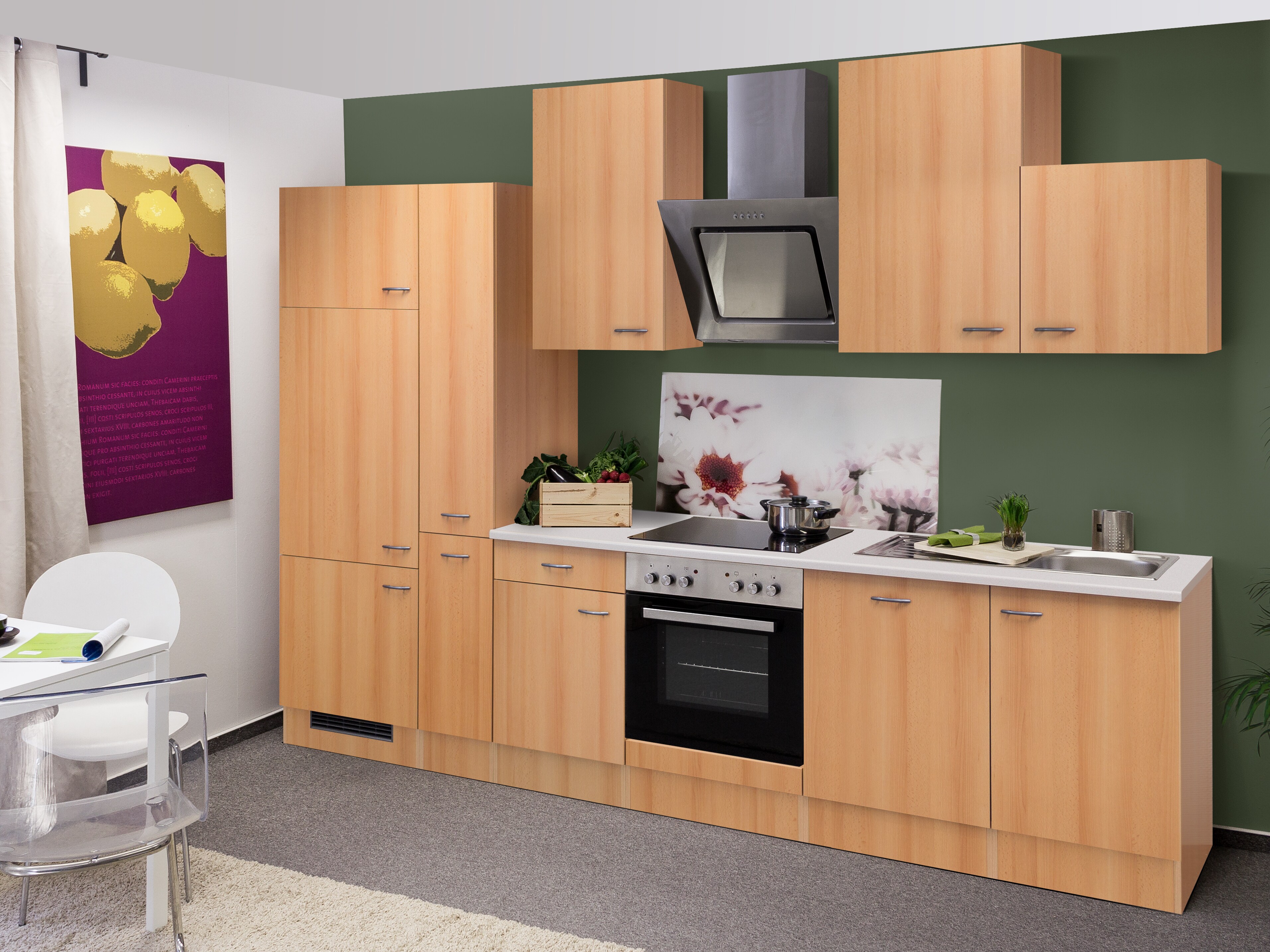 Flex-Well K&uuml;chenzeile 310 cm G-310-2601-015 Nano - Bild 1