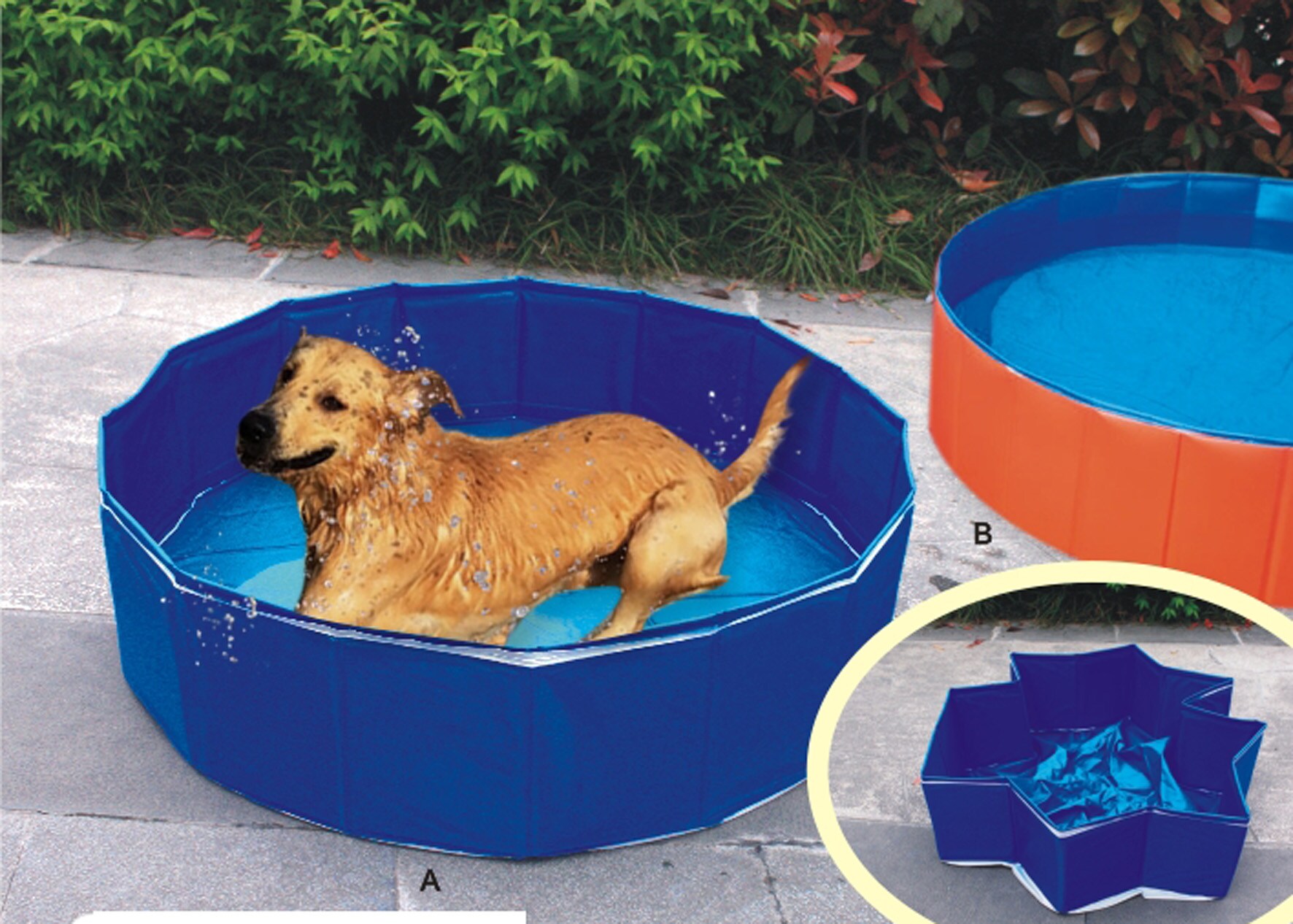 Heim Hunde Swimmingpool Outdoor-Dog &Oslash;  80 x 20 cm - Bild 1