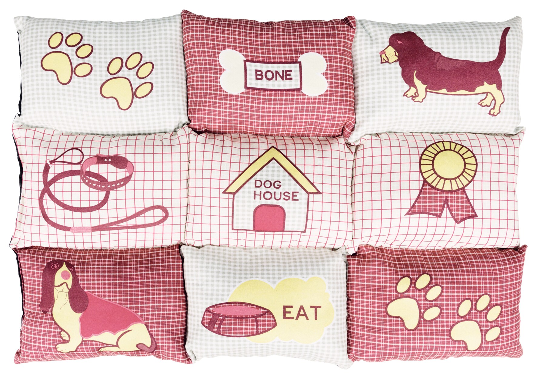 Heim Hundedecke Patchwork rot - Bild 1