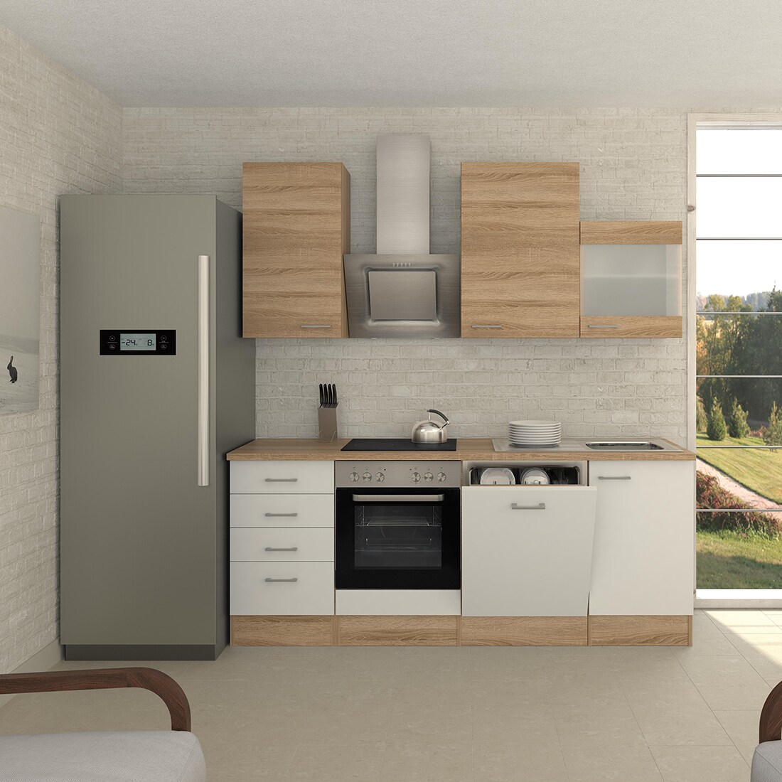 Flex-Well K&uuml;chenzeile 220 cm G-220-1703-012 Samoa - Bild 1