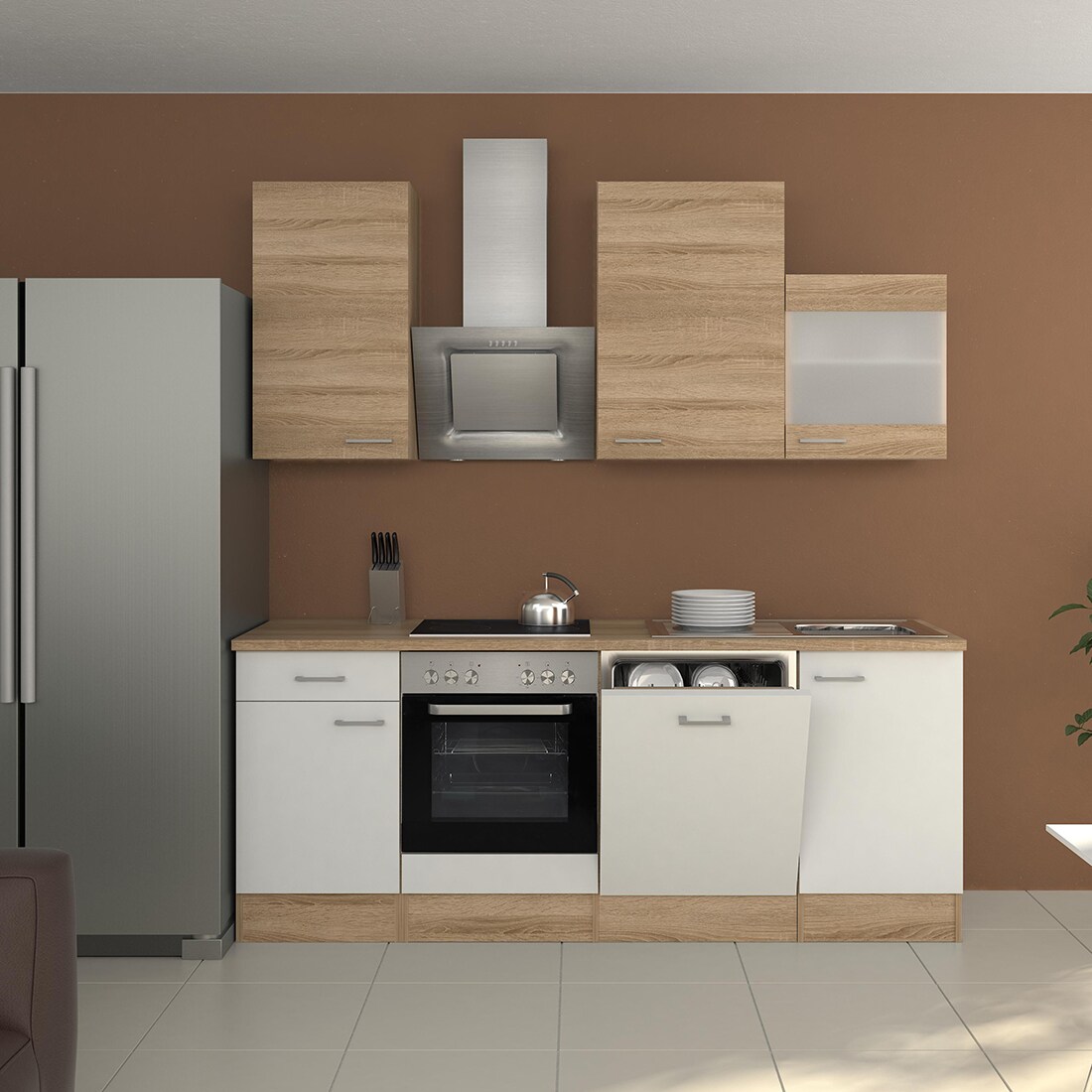 Flex-Well K&uuml;chenzeile 220 cm G-220-1701-040 Samoa - Bild 1