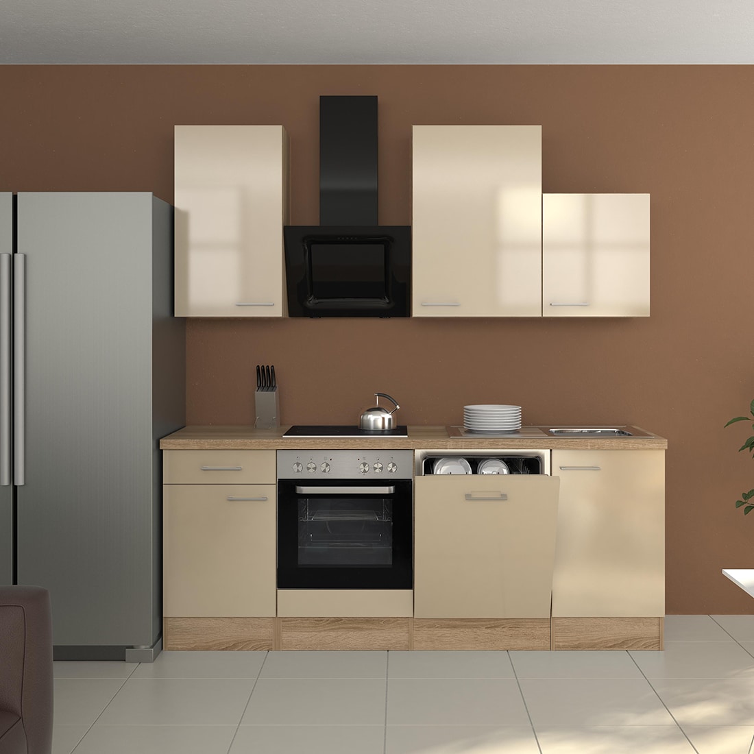 Flex-Well K&uuml;chenzeile 220 cm G-220-1701-017 Nepal - Bild 1