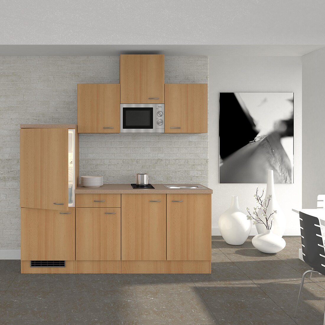 Flex-Well K&uuml;chenzeile 210 cm G-210-1602-002 Nano - Bild 1