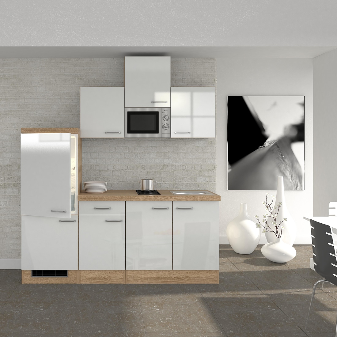 Flex-Well K&uuml;chenzeile 210 cm G-210-1602-002 Valero - Bild 1