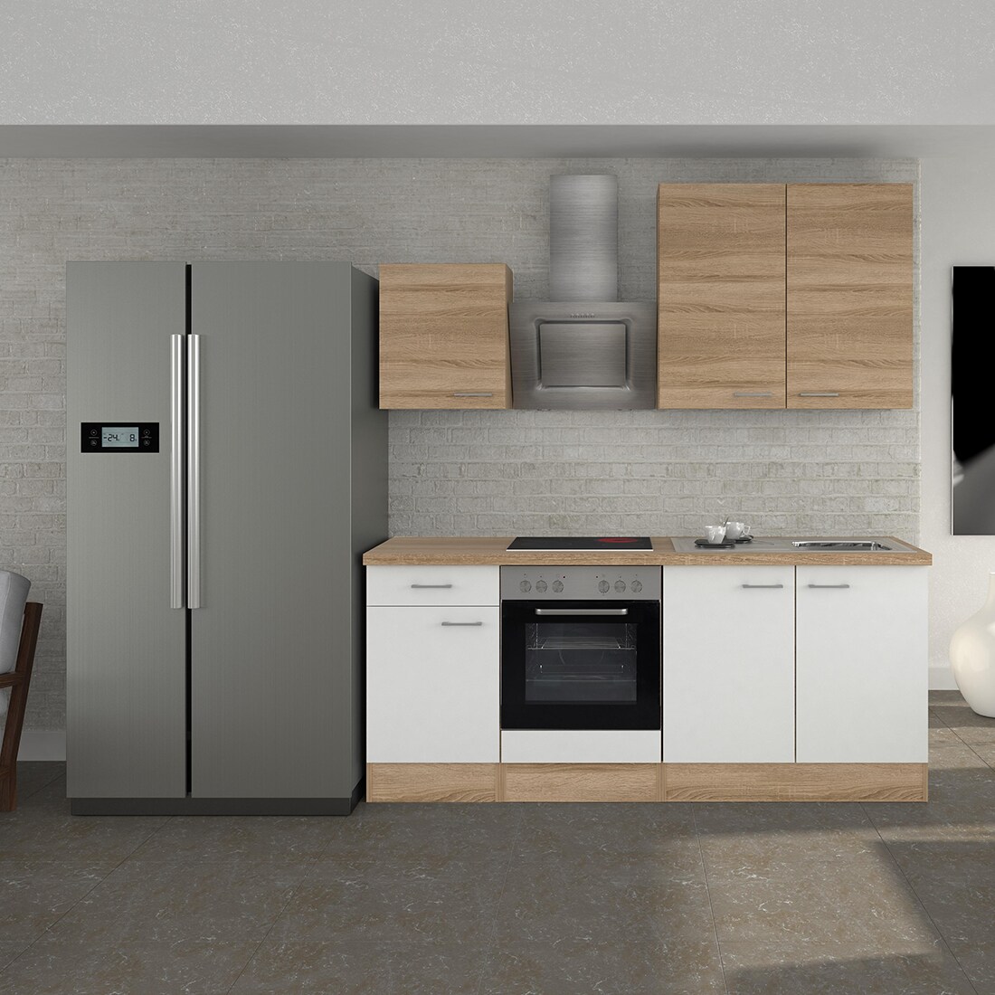 Flex-Well K&uuml;chenzeile 210 cm G-210-1601-010 Samoa - Bild 1