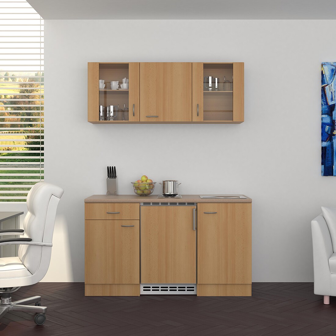 Flex-Well K&uuml;chenzeile 150 cm G-150-1001-030 Nano - Bild 1