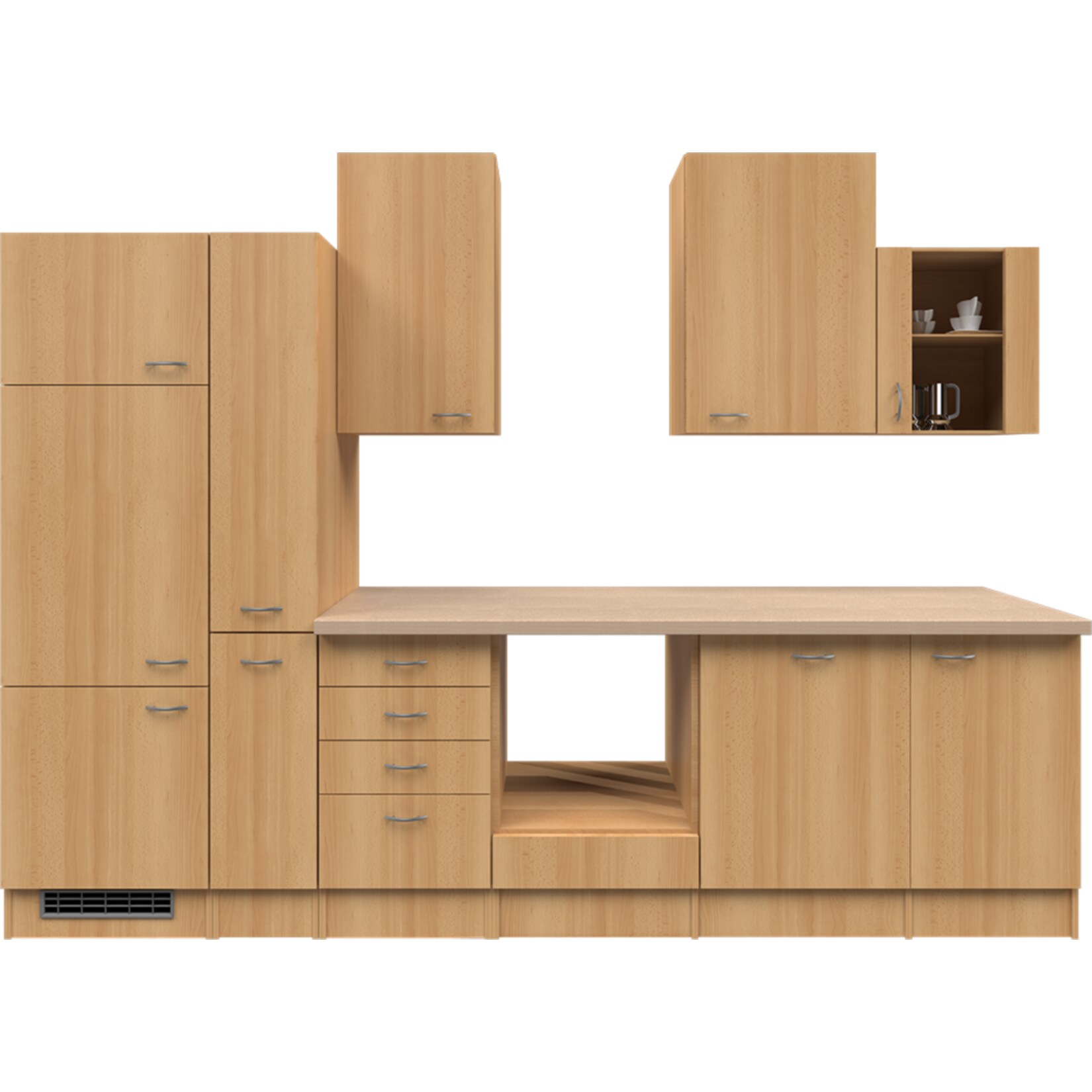 ***EOL*** Flex-Well K&uuml;chenzeile ohne E-Ger&auml;te 310 cm L-310-2603-014 Nano - Bild 1