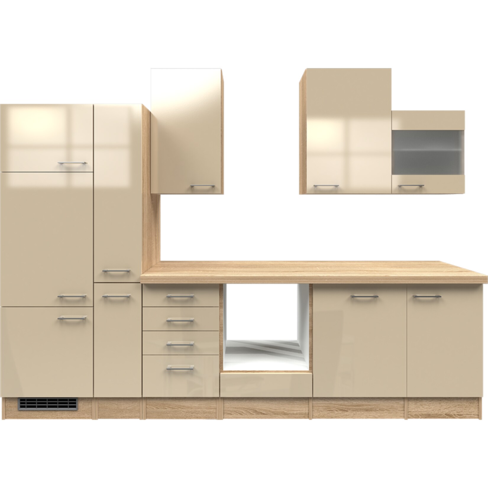 Flex-Well K&uuml;chenzeile ohne E-Ger&auml;te 310 cm L-310-2603-014 Nepal - Bild 1