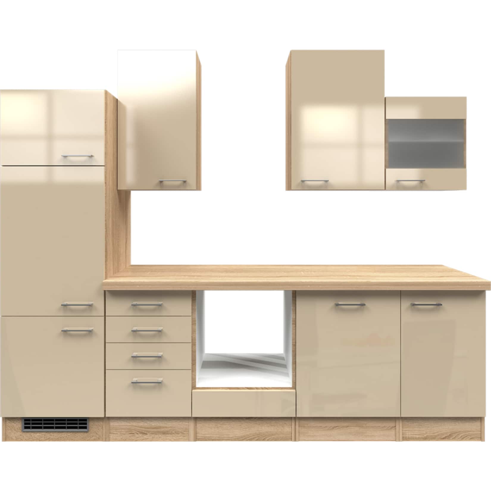 Flex-Well K&uuml;chenzeile ohne E-Ger&auml;te 280 cm L-280-2307-014 Nepal - Bild 1